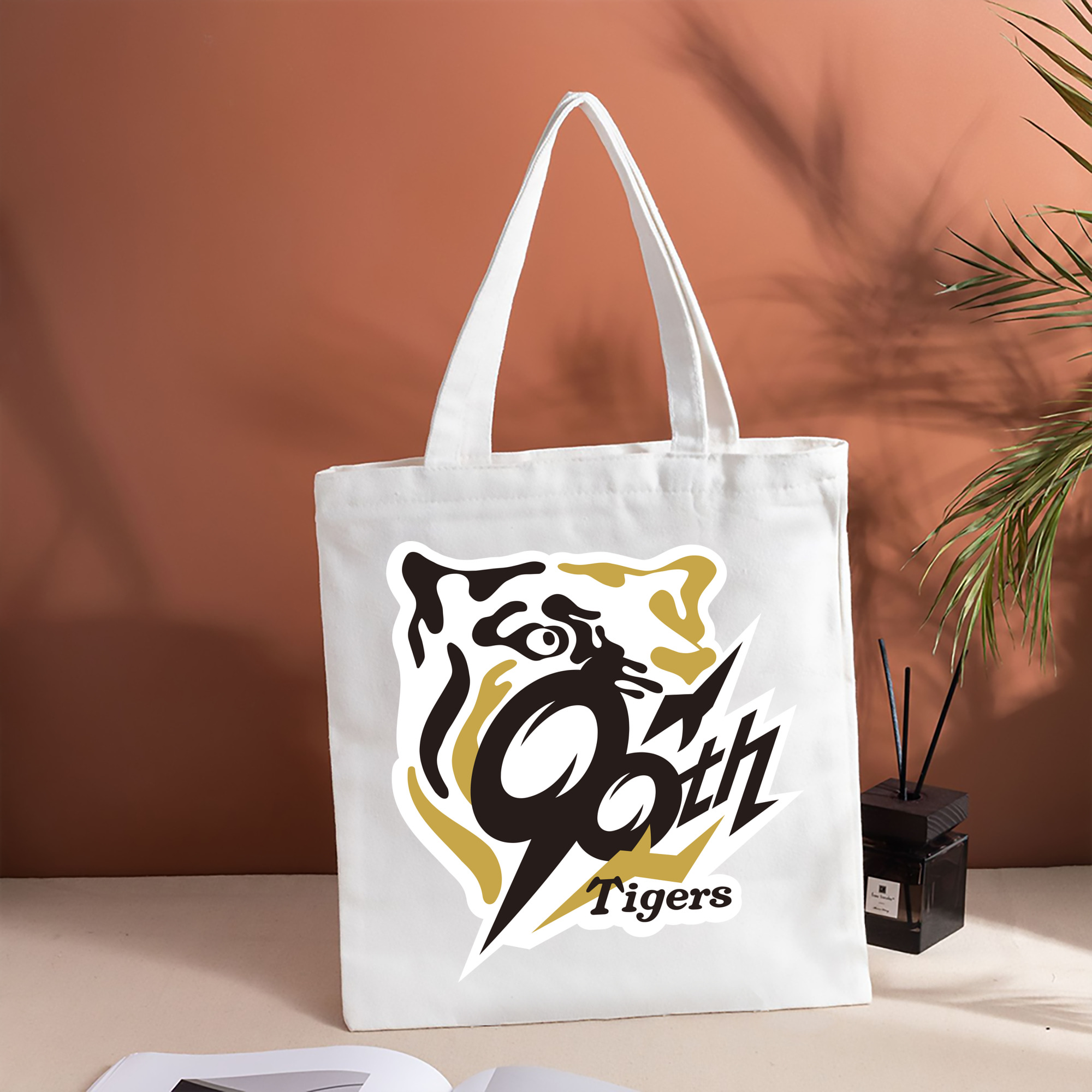 HANSHIN TIGERS 90TH ANNIVERSARY EMBLEM APPLICATION BACKGROUND Logo