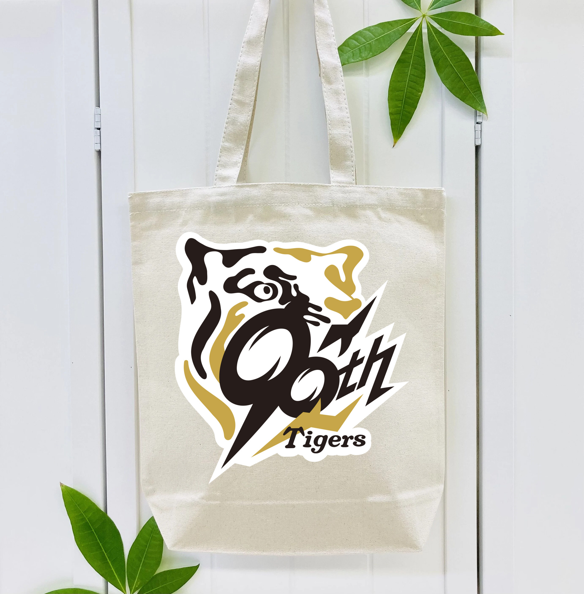 HANSHIN TIGERS 90TH ANNIVERSARY EMBLEM APPLICATION BACKGROUND Logo