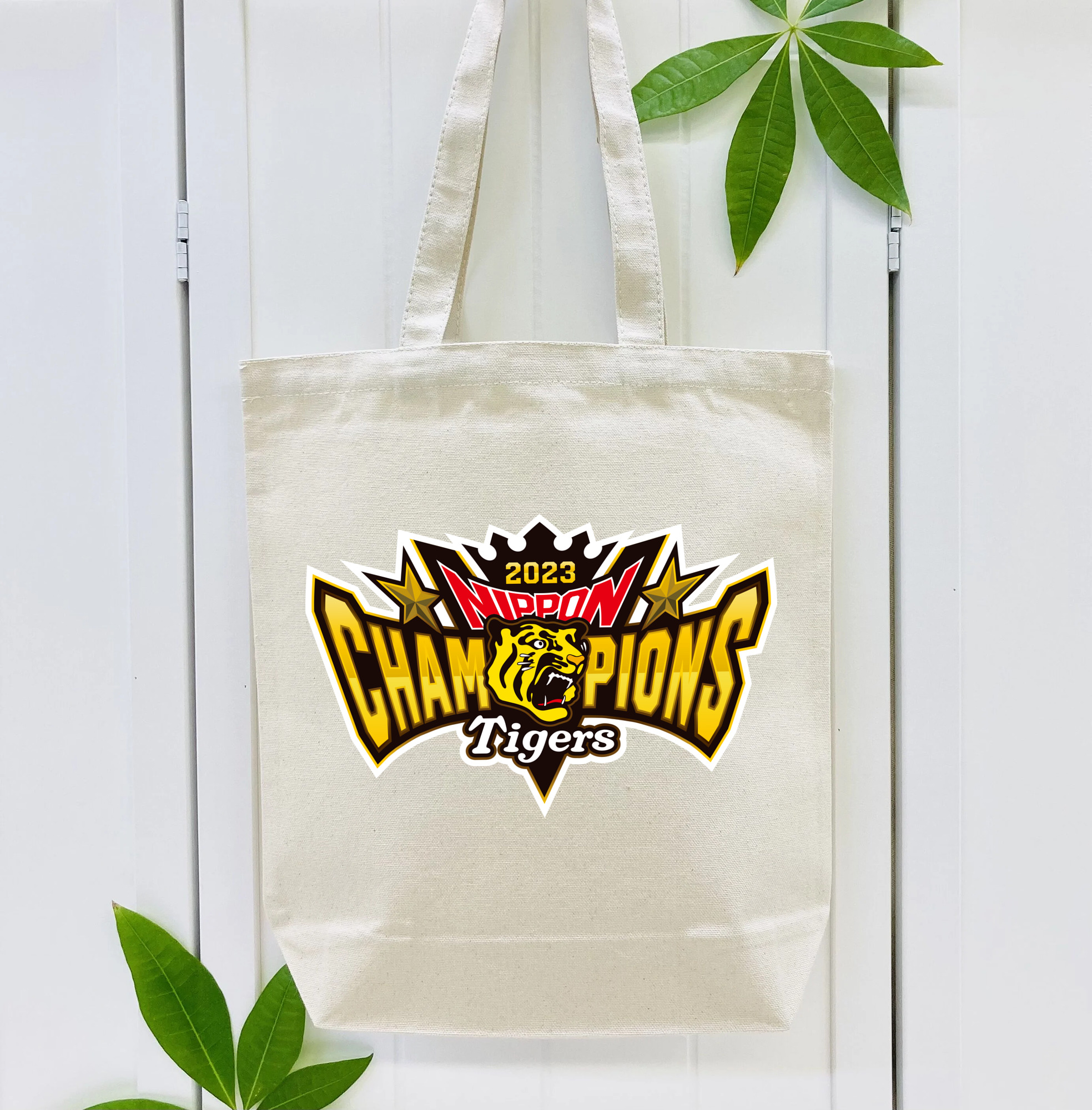 HANSHIN TIGERS 2023 NIPPON CHAMPIONS ORIGINAL EMBLEM APPLICATION BACKGROUND Logo