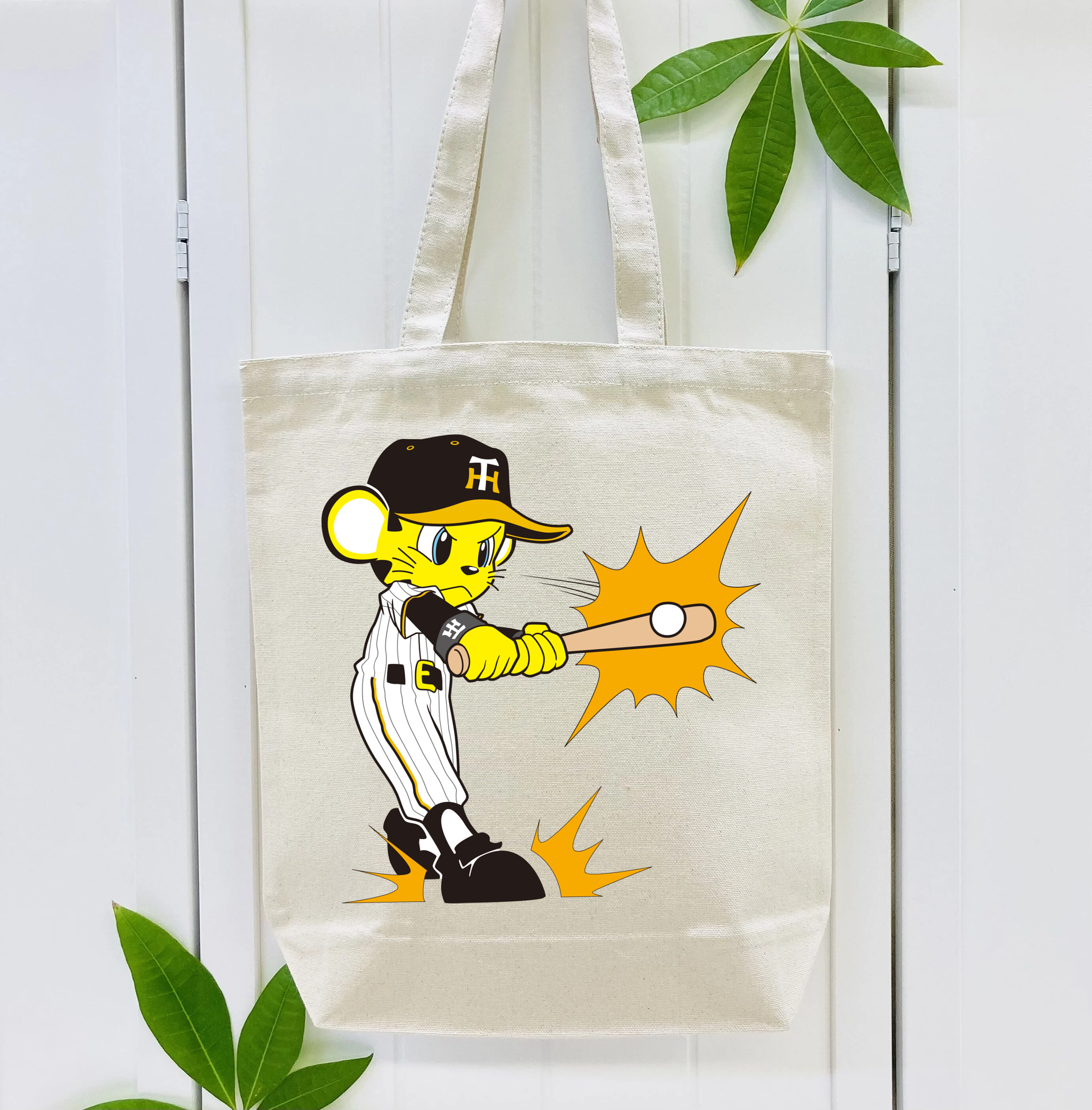 HANSHIN TIGERS MASCOT TO-LUCKY 2022 HOME UNIFORM APPLICATION BATTING Logo