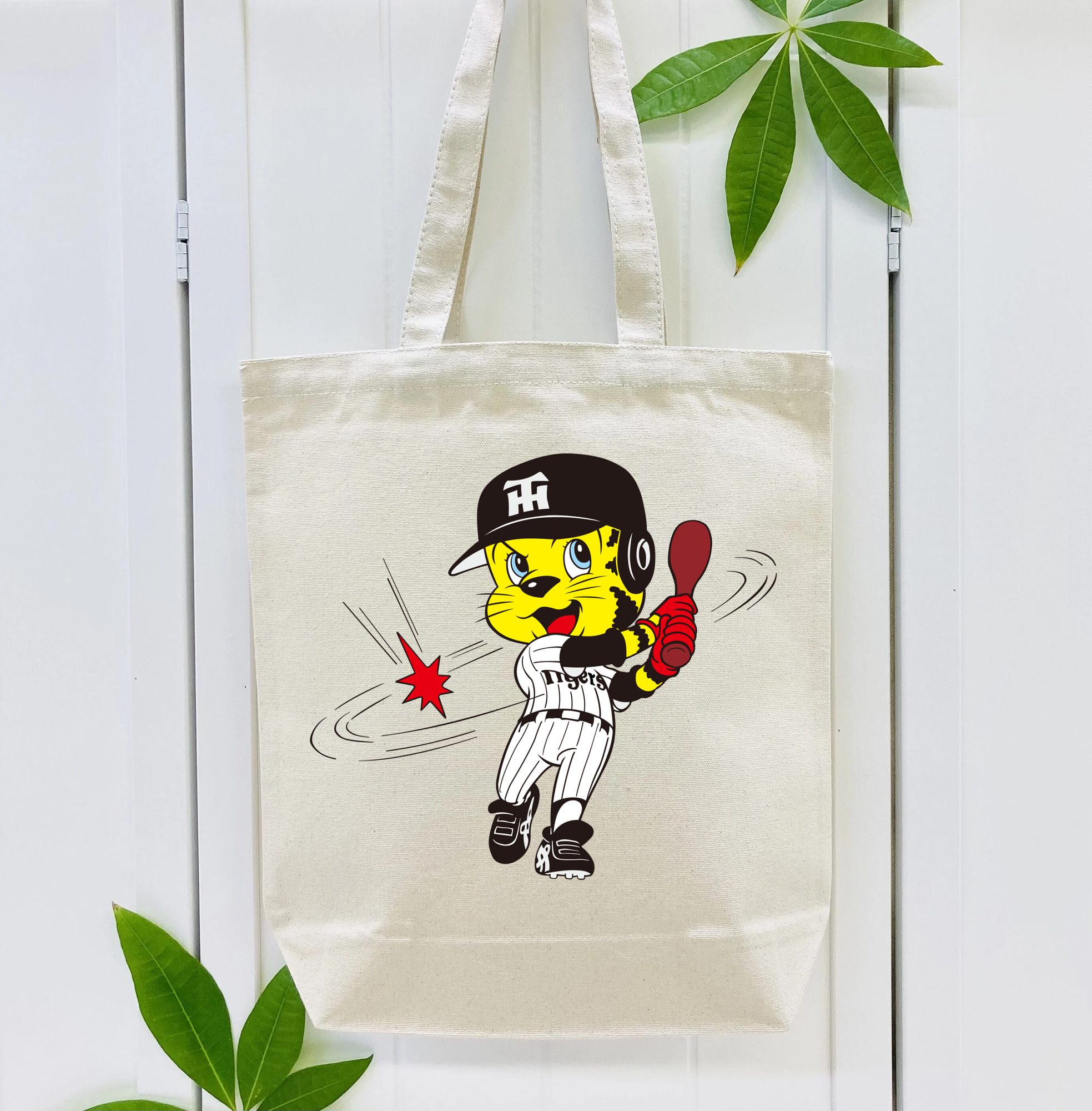 HANSHIN TIGERS MASCOT TO-LUCKY OLD APPLICATION BATTING Logo