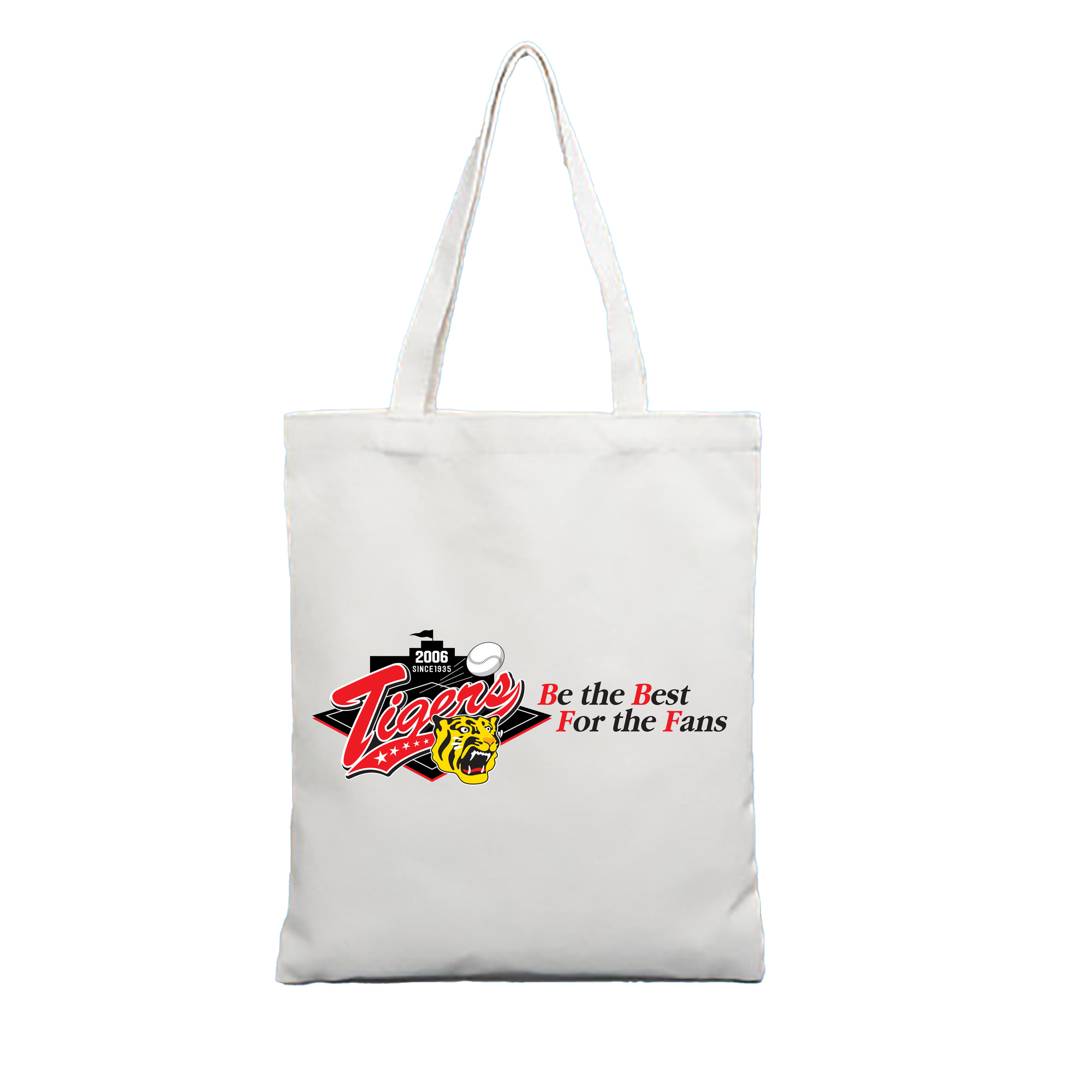 HANSHIN TIGERS 2006 SLOGAN Logo - 縦型キャンバス手提げバッグ（トートバッグ） ・ キャンバス素材 ・ ショッピング用 ・ 軽量 丈夫 お手入れ簡単