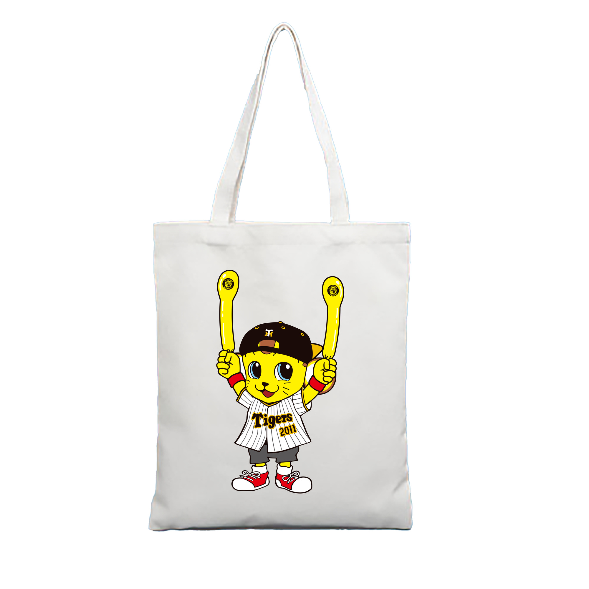 HANSHIN TIGERS MASCOT KITA 2022 HOME UNIFORM APPLICATION BALLOON Logo - 縦型キャンバス手提げバッグ（トートバッグ） ・ キャンバス素材 ・ ショッピング用 ・ 軽量 丈夫 お手入れ簡単