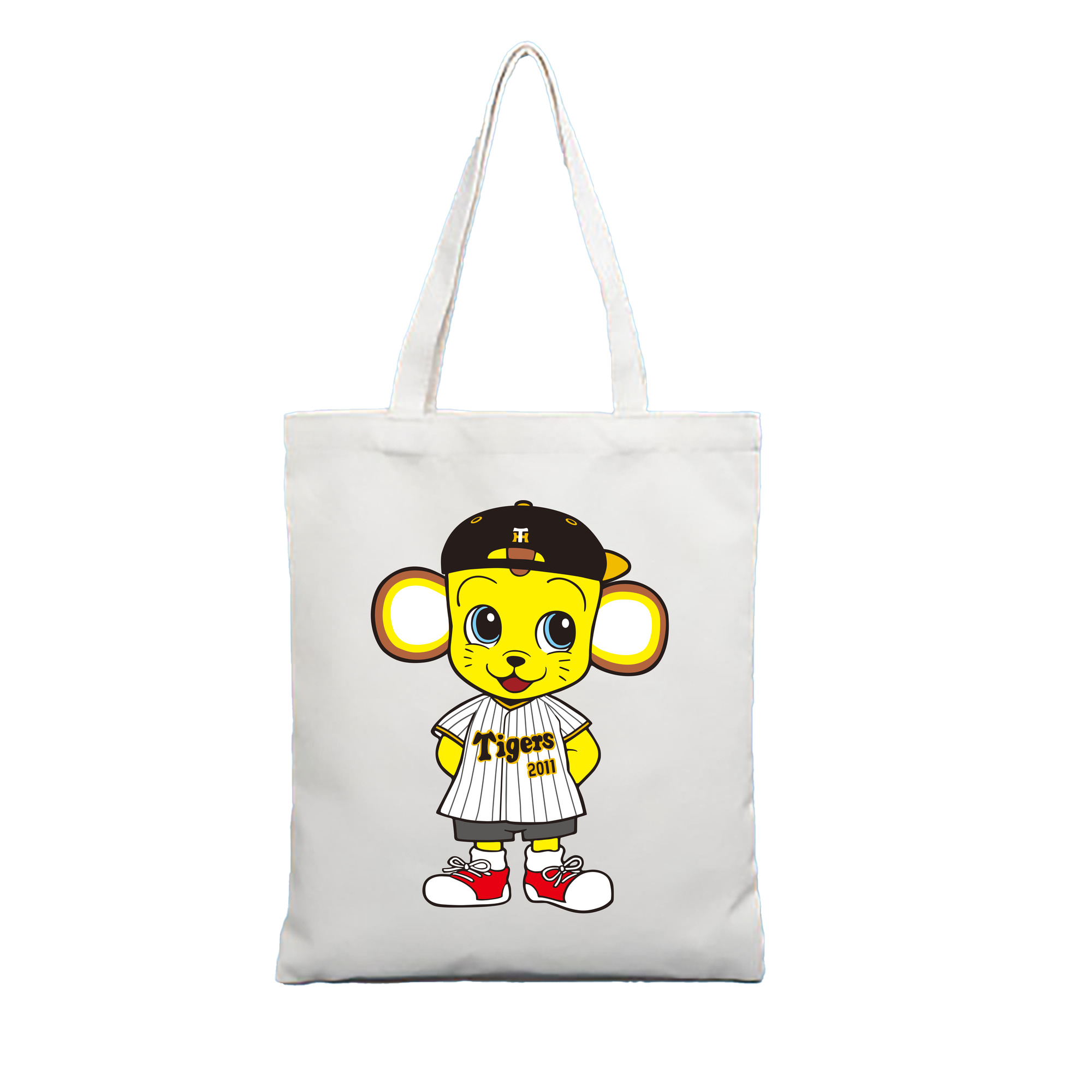 HANSHIN TIGERS MASCOT KITA 2022 HOME UNIFORM ORIGINAL Logo - 縦型キャンバス手提げバッグ（トートバッグ） ・ キャンバス素材 ・ ショッピング用 ・ 軽量 丈夫 お手入れ簡単