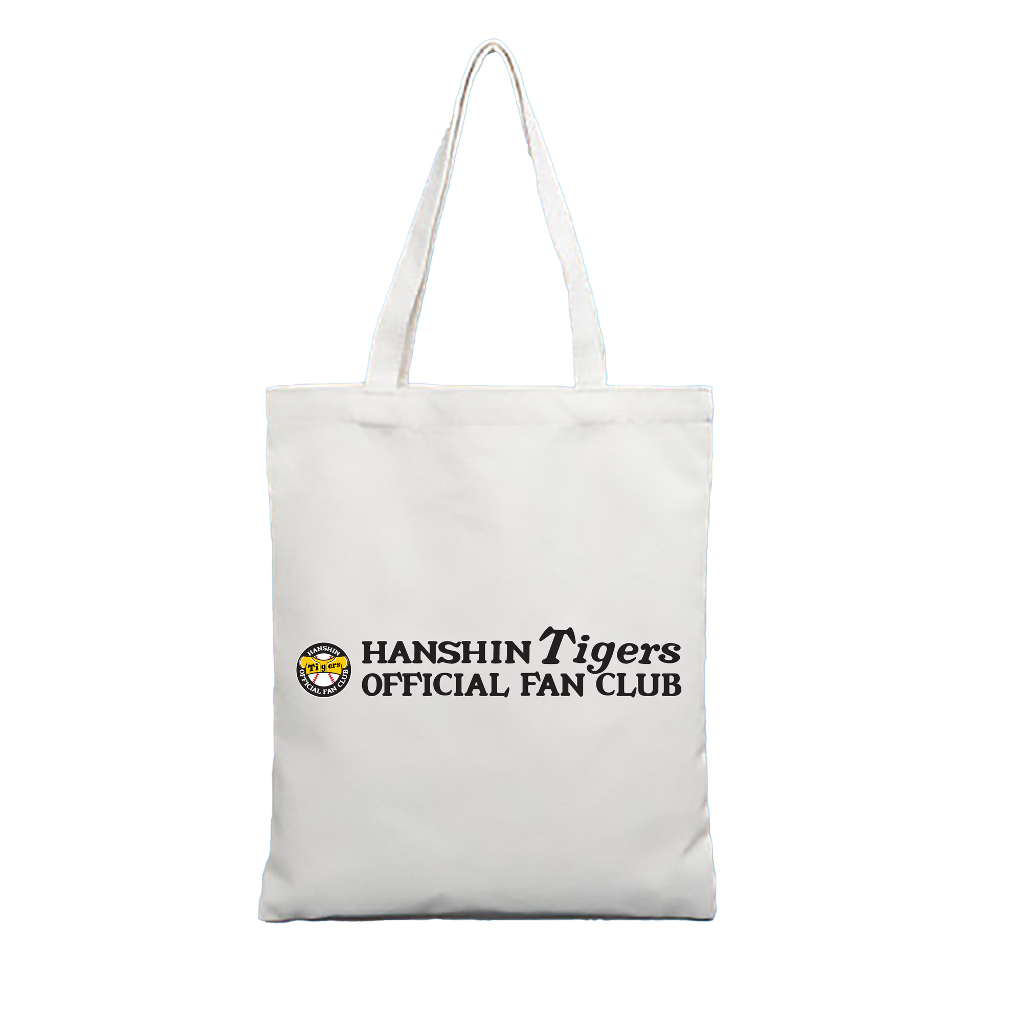 HANSHIN TIGERS OFFICIAL FANCLUB OLD Logo - 縦型キャンバス手提げバッグ（トートバッグ） ・ キャンバス素材 ・ ショッピング用 ・ 軽量 丈夫 お手入れ簡単