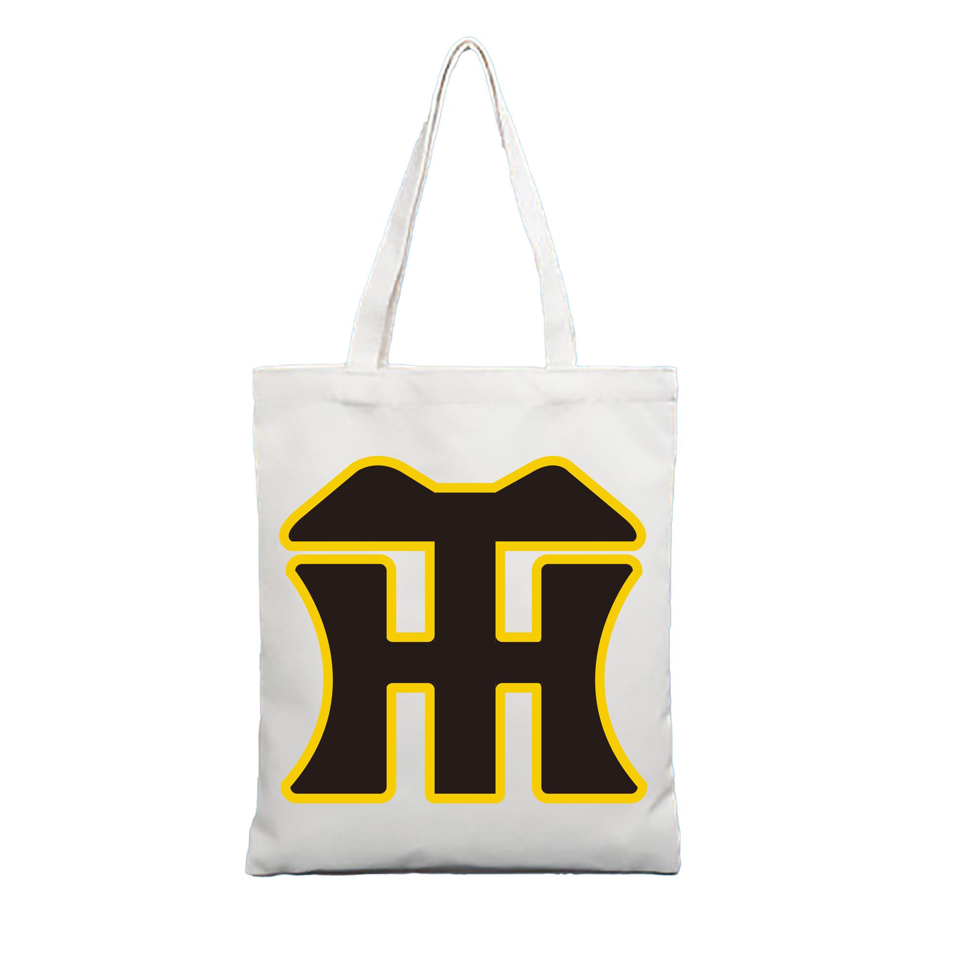 HANSHIN TIGERS SYMBOL 2025 ORIGINAL Logo - 縦型キャンバス手提げバッグ（トートバッグ） ・ キャンバス素材 ・ ショッピング用 ・ 軽量 丈夫 お手入れ簡単
