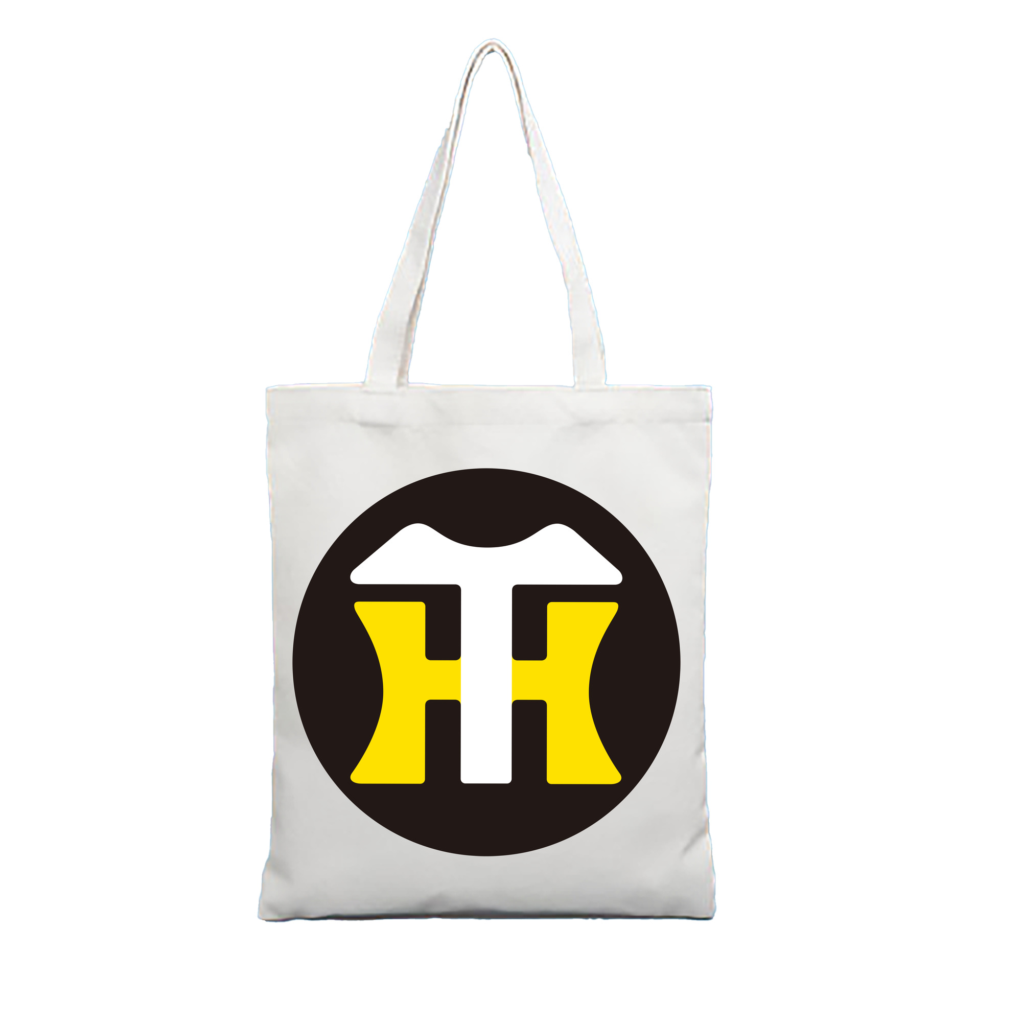 HANSHIN TIGERS SYMBOL Logo - 縦型キャンバス手提げバッグ（トートバッグ） ・ キャンバス素材 ・ ショッピング用 ・ 軽量 丈夫 お手入れ簡単