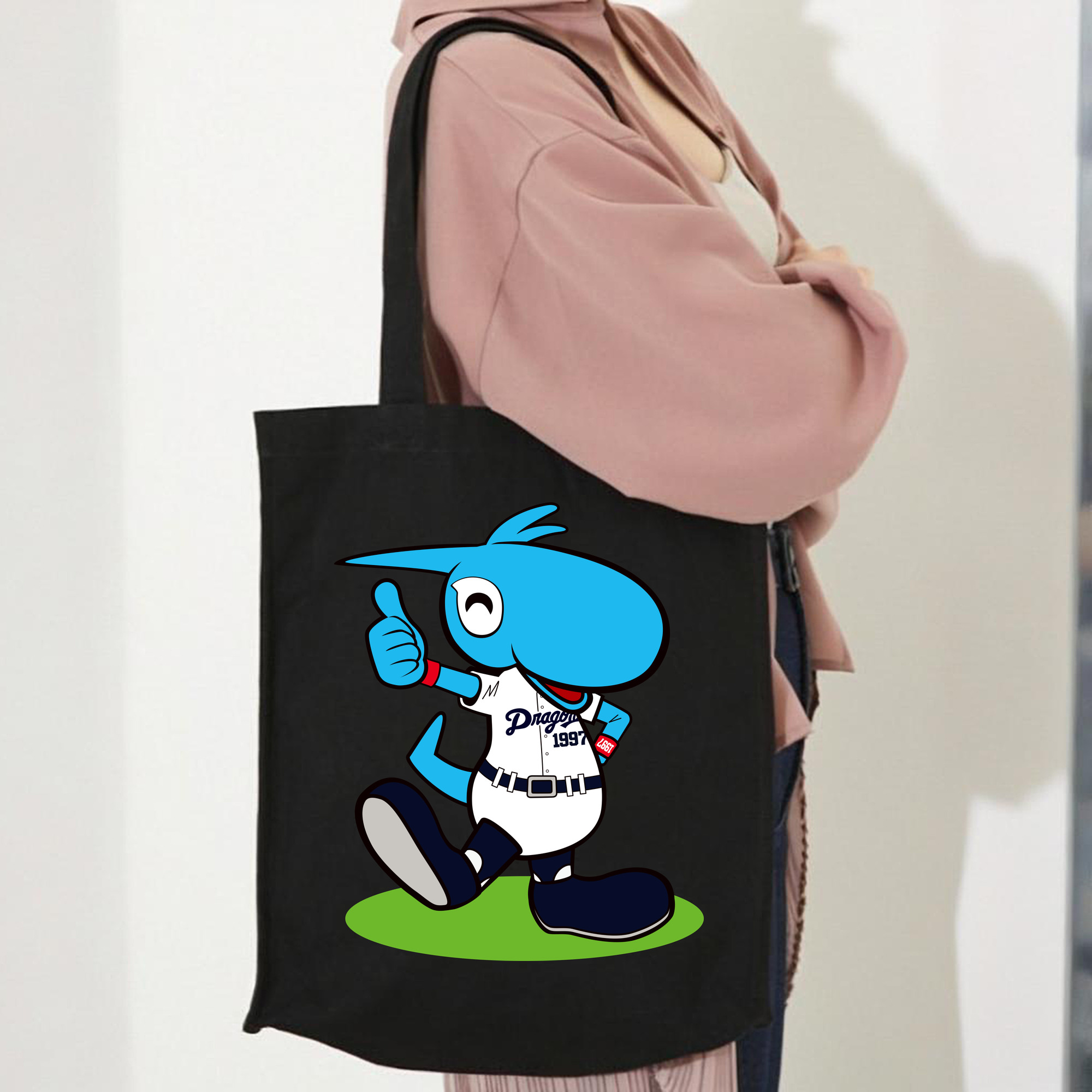 CHUNICHI DRAGONS MASCOT SHAOLON 2014 2016 HOME UNIFORM Logo