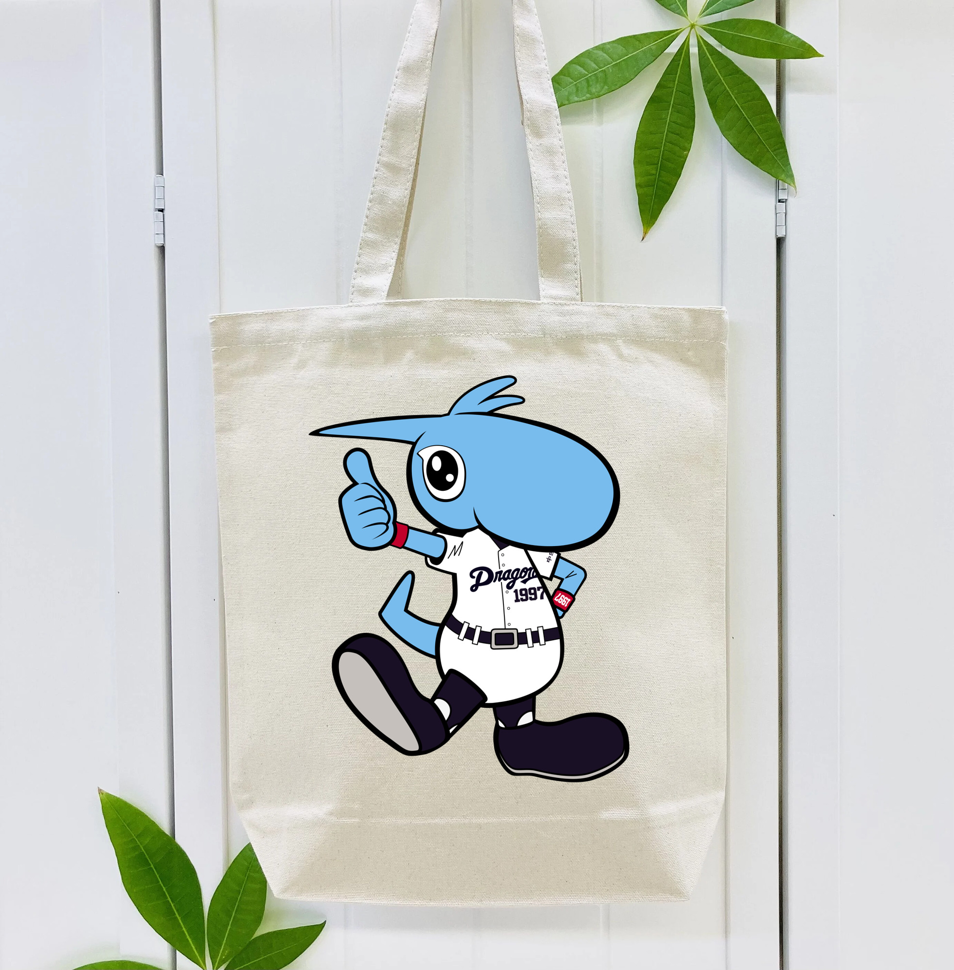 CHUNICHI DRAGONS MASCOT SHAOLON 2014 2016 HOME UNIFORM APPLICATION THUMBS UP Logo