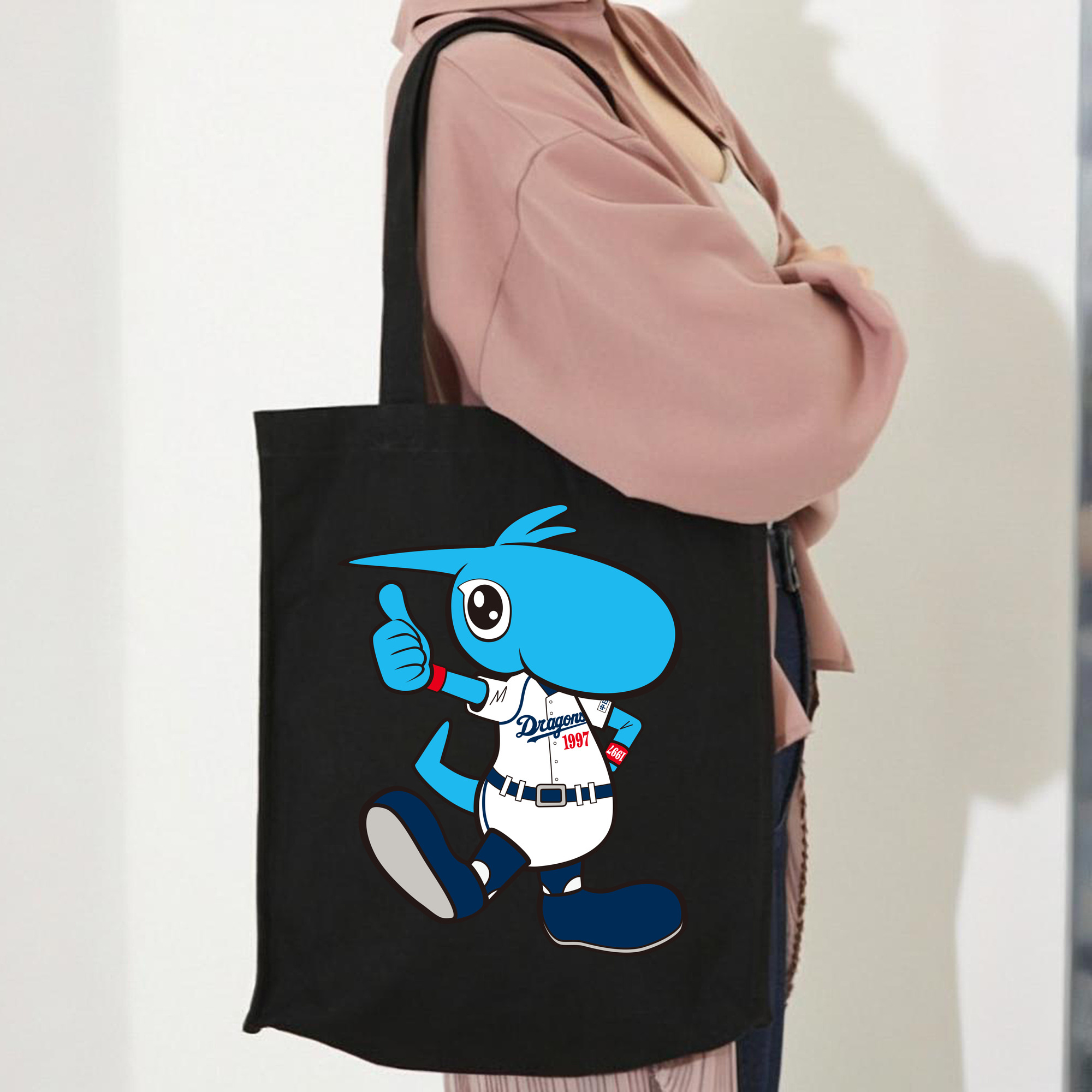 CHUNICHI DRAGONS MASCOT SHAOLON 2012 2013 HOME UNIFORM APPLICATION THUMS UP Logo