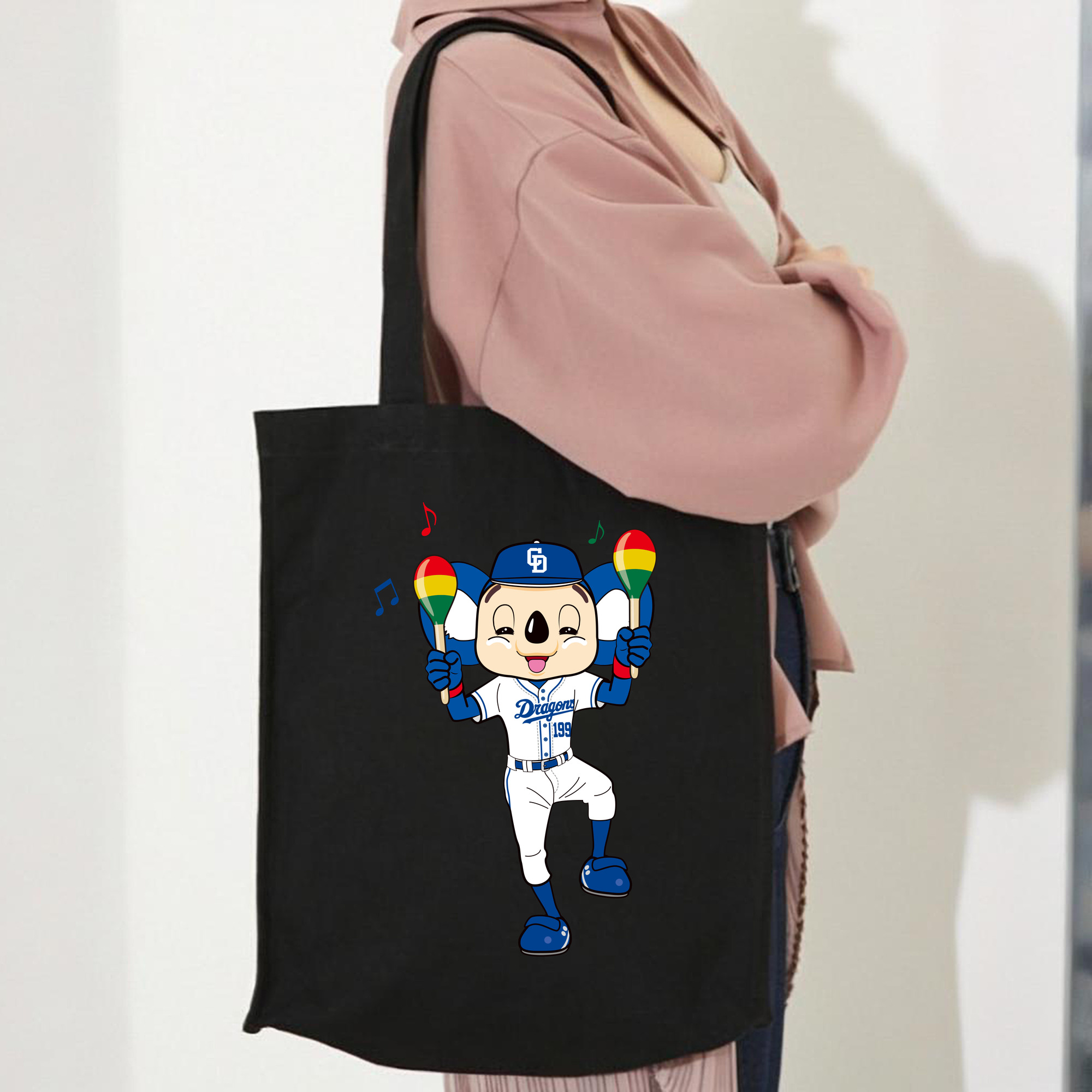 CHUNICHI DRAGONS MASCOT DOALA HOME UNIFORM 2018 APPLICATION GRABBING TOOL DANCE Logo