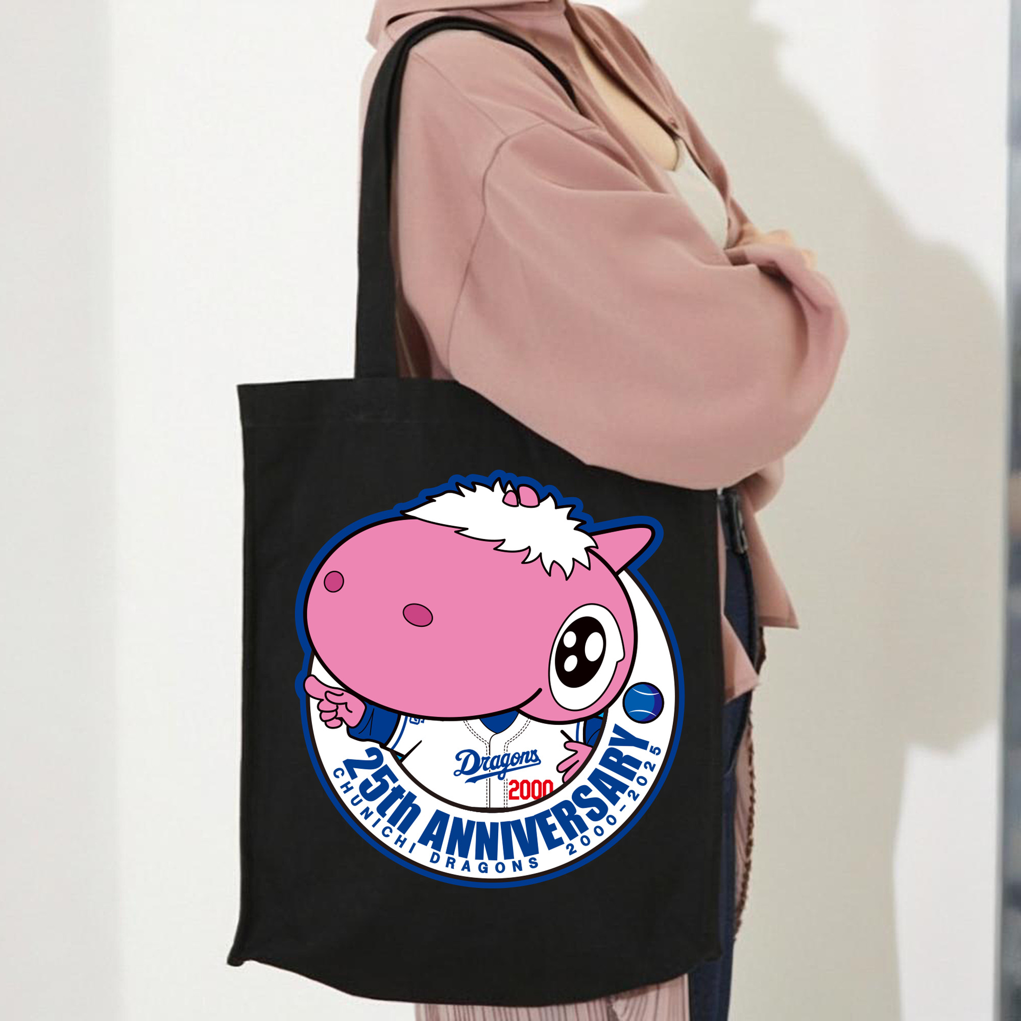 CHUNICHI DRAGONS MASCOT PAOLON 25TH ANNIVERSARY EMBLEM Logo