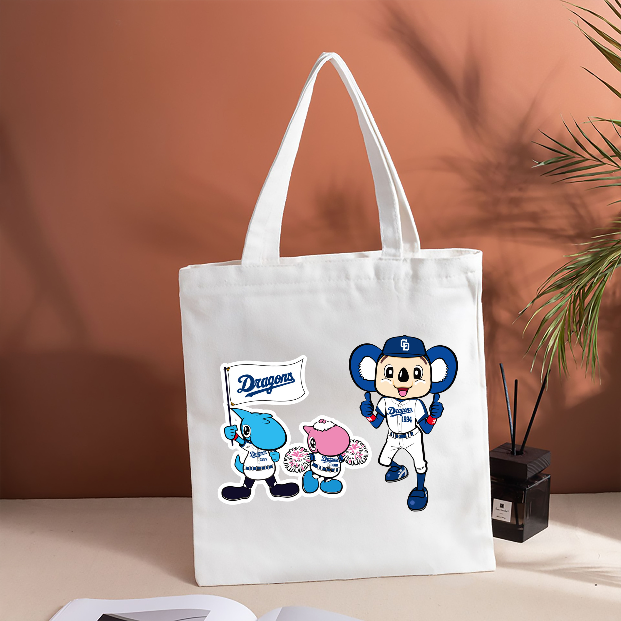 CHUNICHI DRAGONS MASCOT SHAOLON PAOLON DOALA APPLICATION FLAG Logo