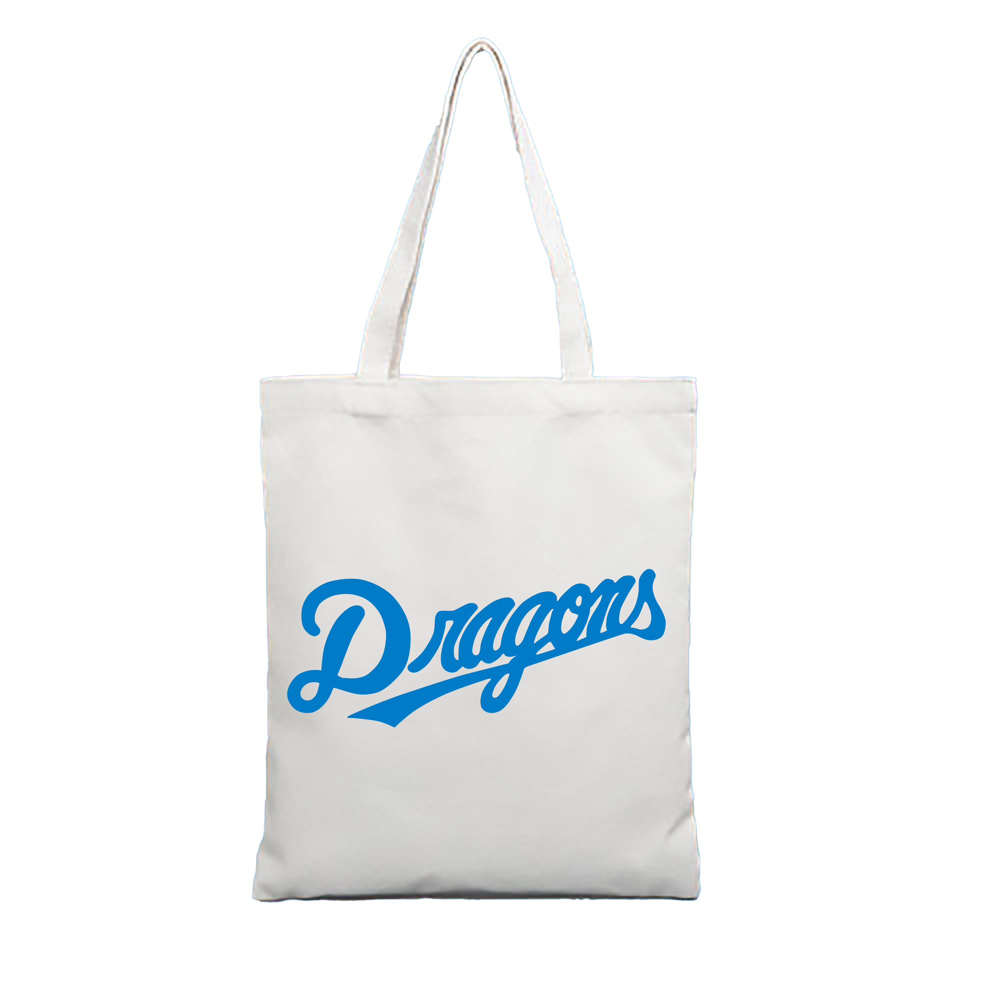 CHUNICHI DRAGONS CLASSIC WORDMARK Logo - 縦型キャンバス手提げバッグ（トートバッグ） ・ キャンバス素材 ・ ショッピング用 ・ 軽量 丈夫 お手入れ簡単