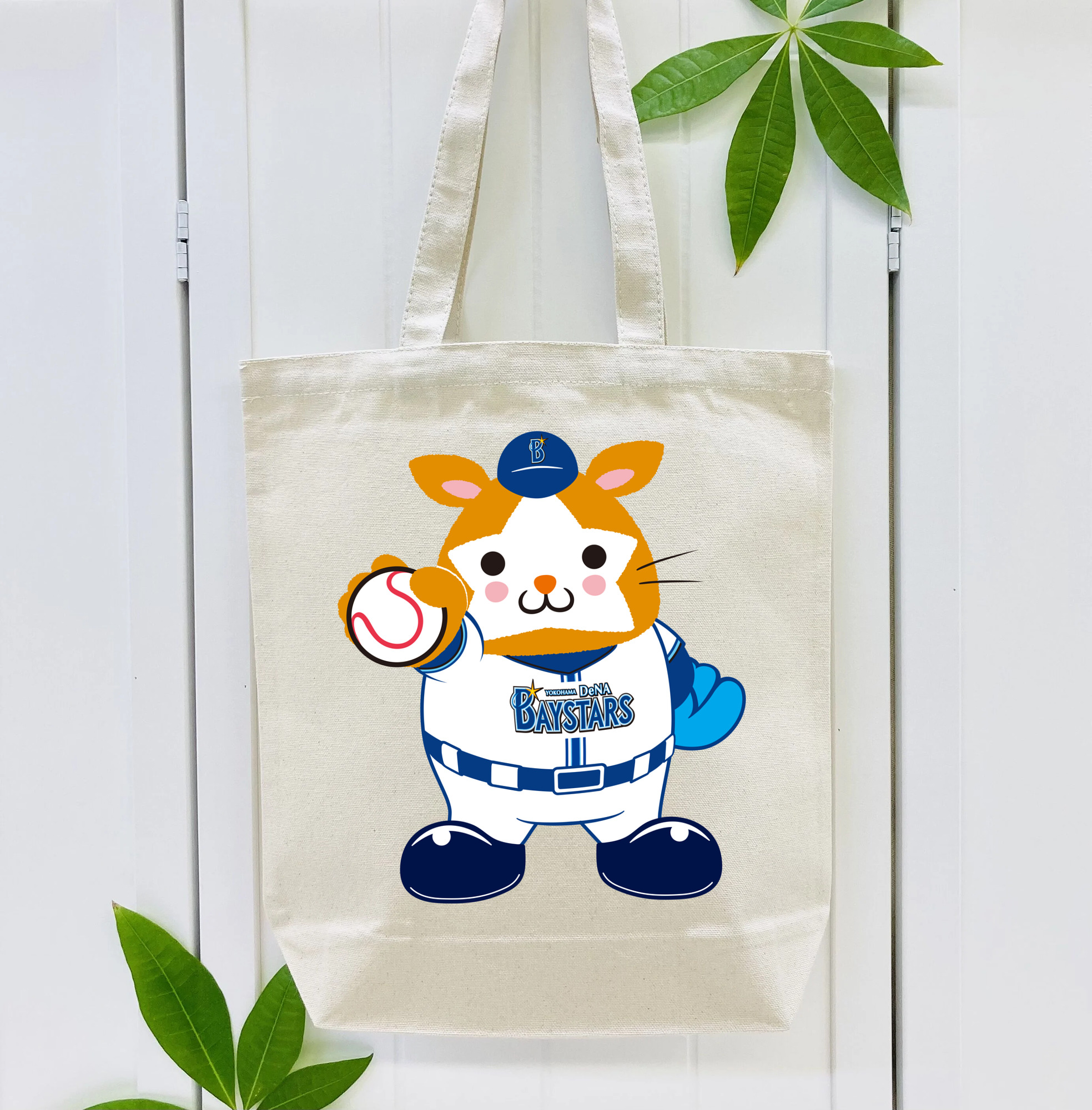 YOKOHAMA DeNA BAYSTARS MASCOT DB.STARMAN 2023 HOME UNIFORM APPLICATION GLOVE AND BALL Logo