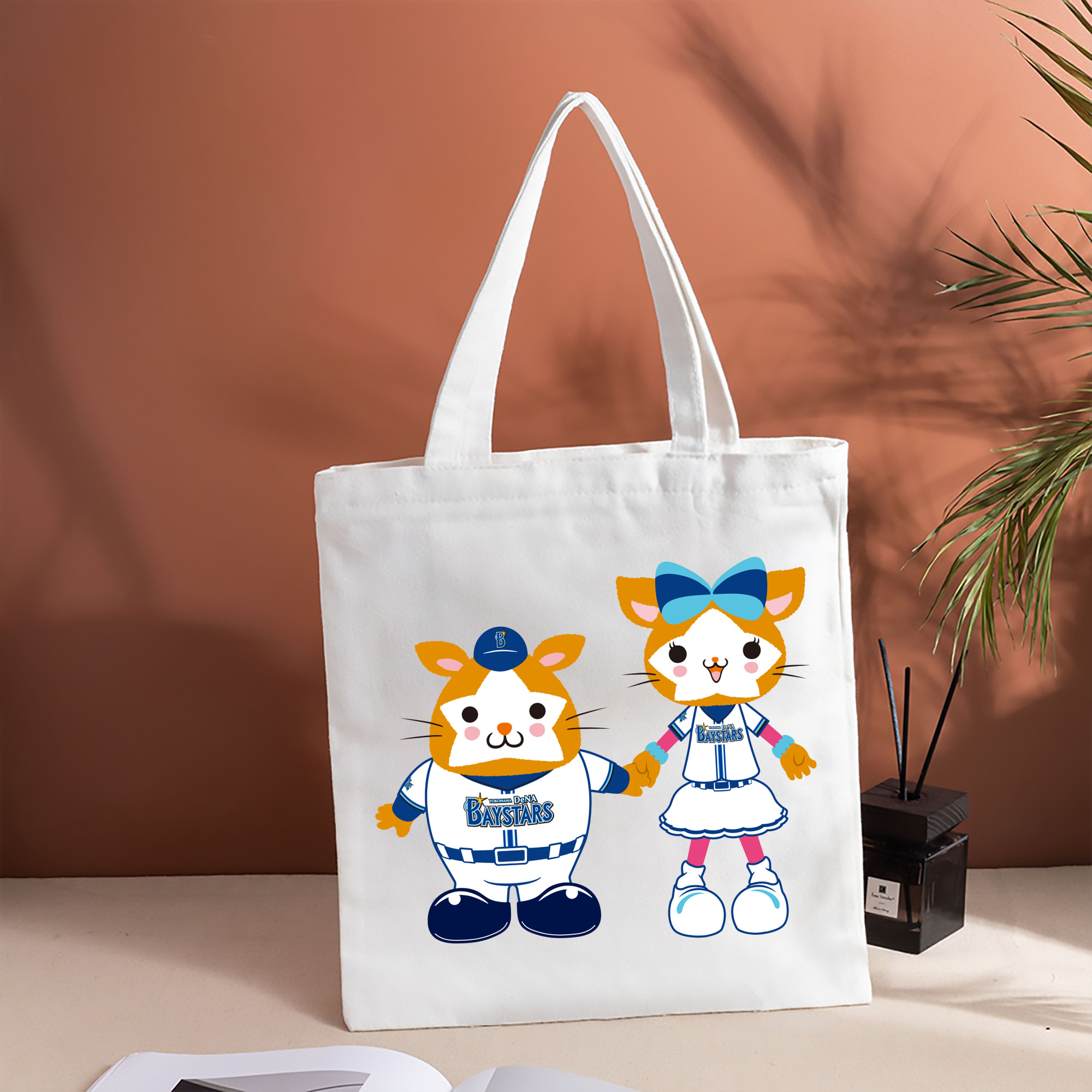 YOKOHAMA DeNA BAYSTARS MASCOT DB.STARMAN DB.KIRARA 2023 HOME UNIFORM HAND-IN-HAND Logo