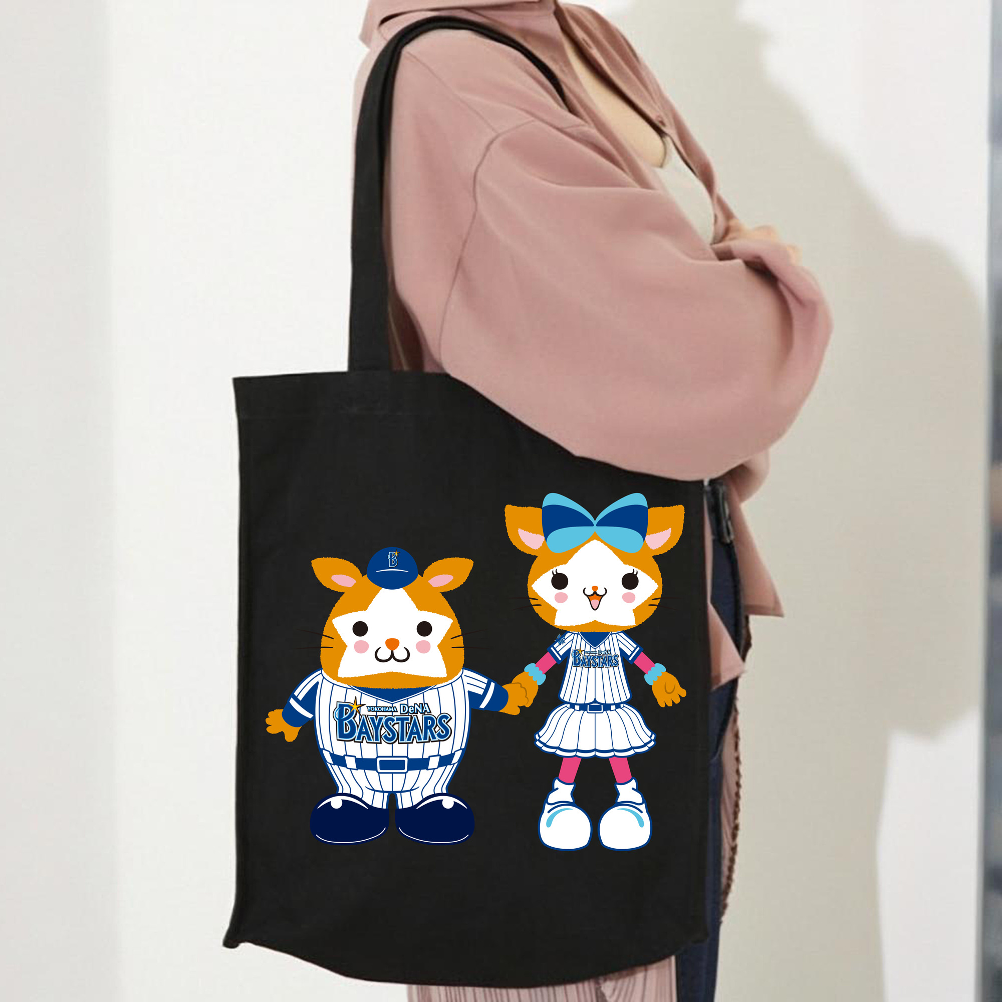 YOKOHAMA DeNA BAYSTARS MASCOT DB.STARMAN DB.KIRARA APPLICATION WITH TOGETHER Logo