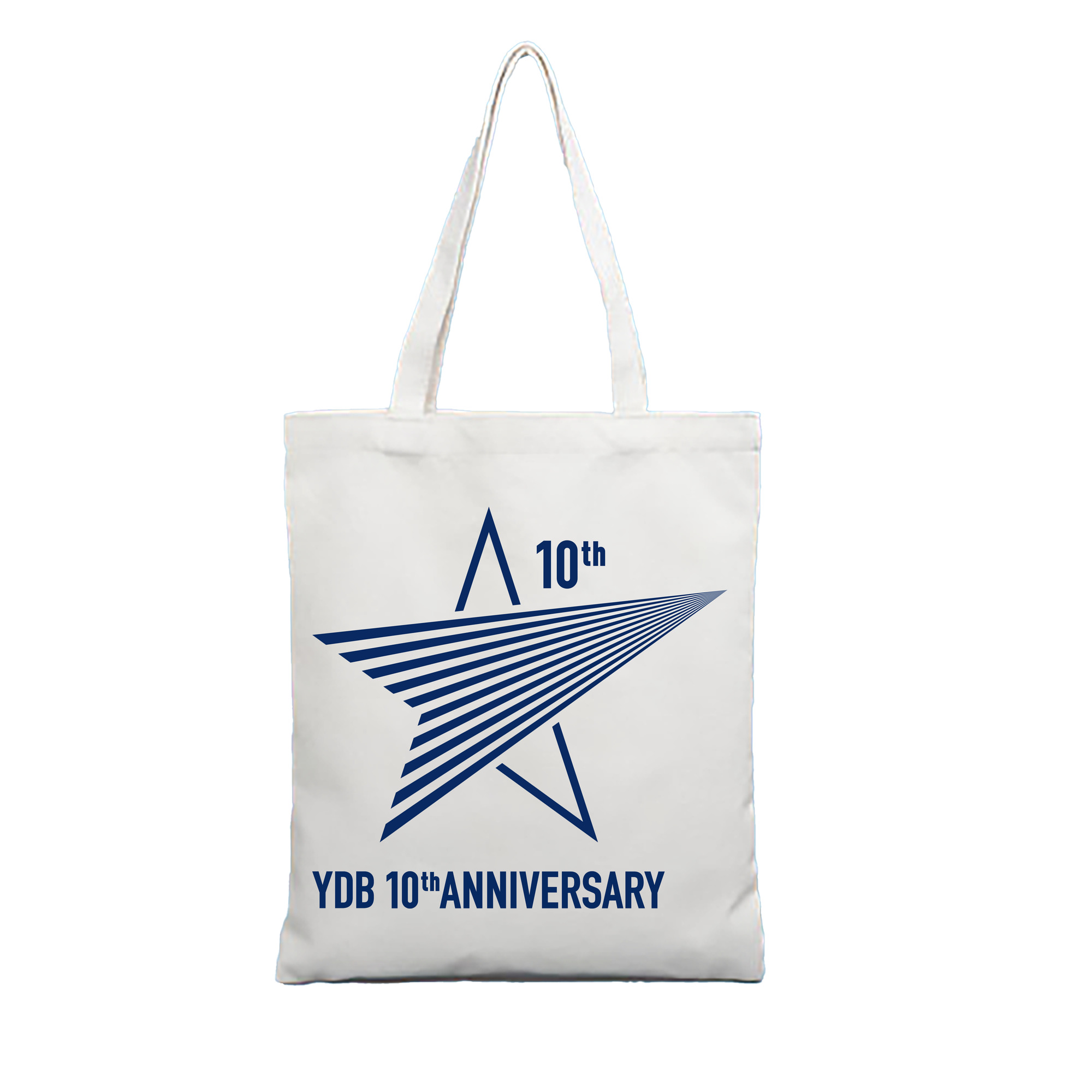 YOKOHAMA DeNA BAYSTARS 10TH ANNIVERSARY EMBLEM Logo - 縦型キャンバス手提げバッグ（トートバッグ） ・ キャンバス素材 ・ ショッピング用 ・ 軽量 丈夫 お手入れ簡単