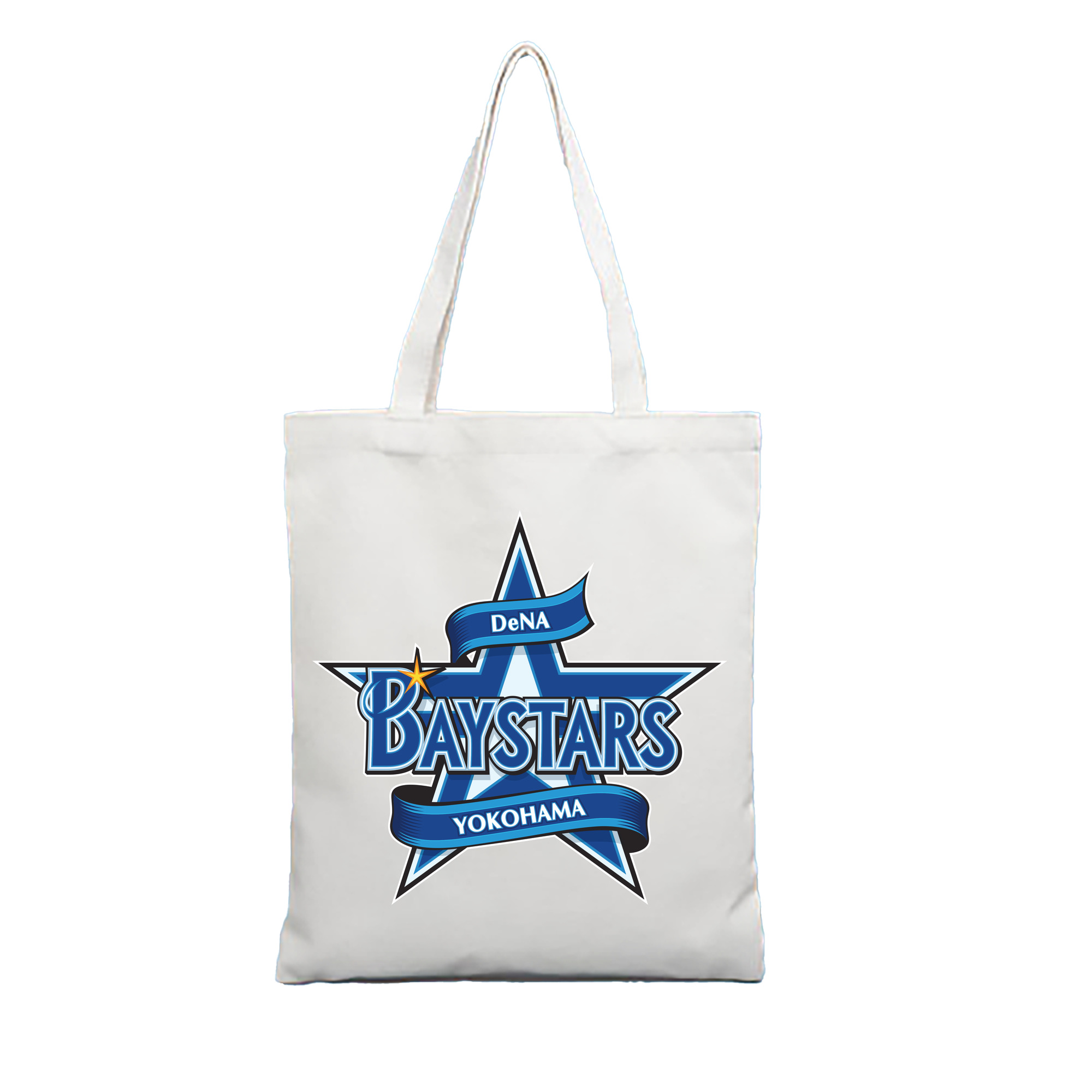 YOKOHAMA DeNA BAYSTARS Logo - 縦型キャンバス手提げバッグ（トートバッグ） ・ キャンバス素材 ・ ショッピング用 ・ 軽量 丈夫 お手入れ簡単