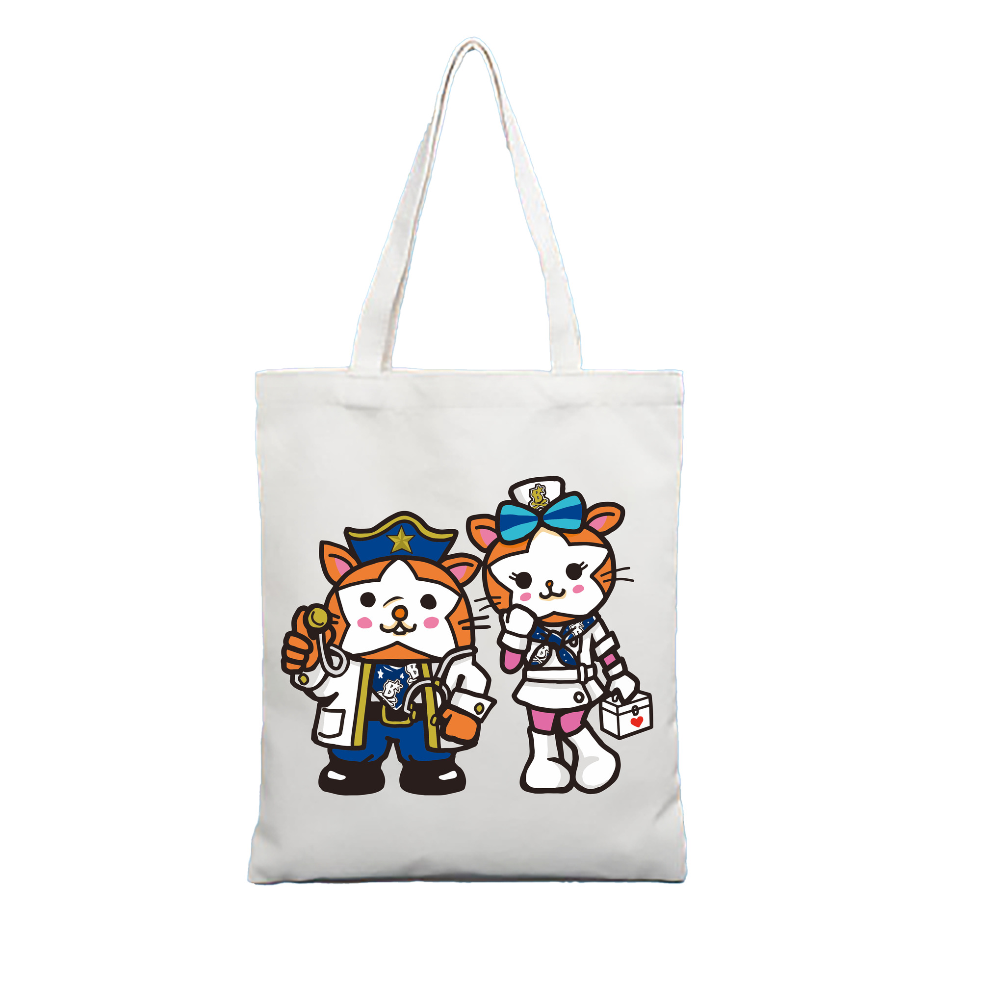 YOKOHAMA DeNA BAYSTARS DB.STARMAN DB.KIRARA APPLICATION DB-KAIZOKU-DAN DAY 2021 Logo - 縦型キャンバス手提げバッグ（トートバッグ） ・ キャンバス素材 ・ ショッピング用 ・ 軽量 丈夫 お手入れ簡単