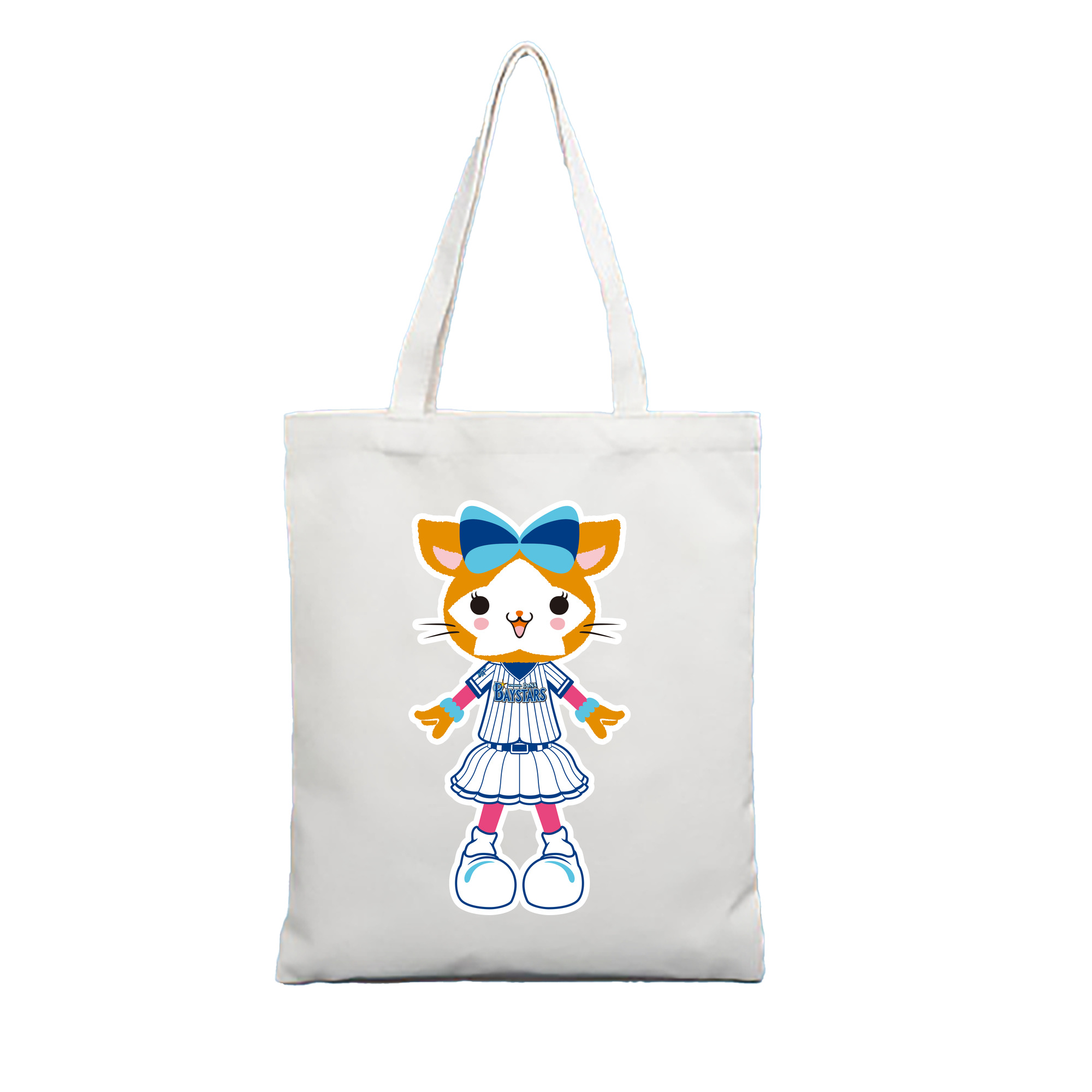 YOKOHAMA DeNA BAYSTARS MASCOT DB.KIRARA ORIGINAL Logo - 縦型キャンバス手提げバッグ（トートバッグ） ・ キャンバス素材 ・ ショッピング用 ・ 軽量 丈夫 お手入れ簡単