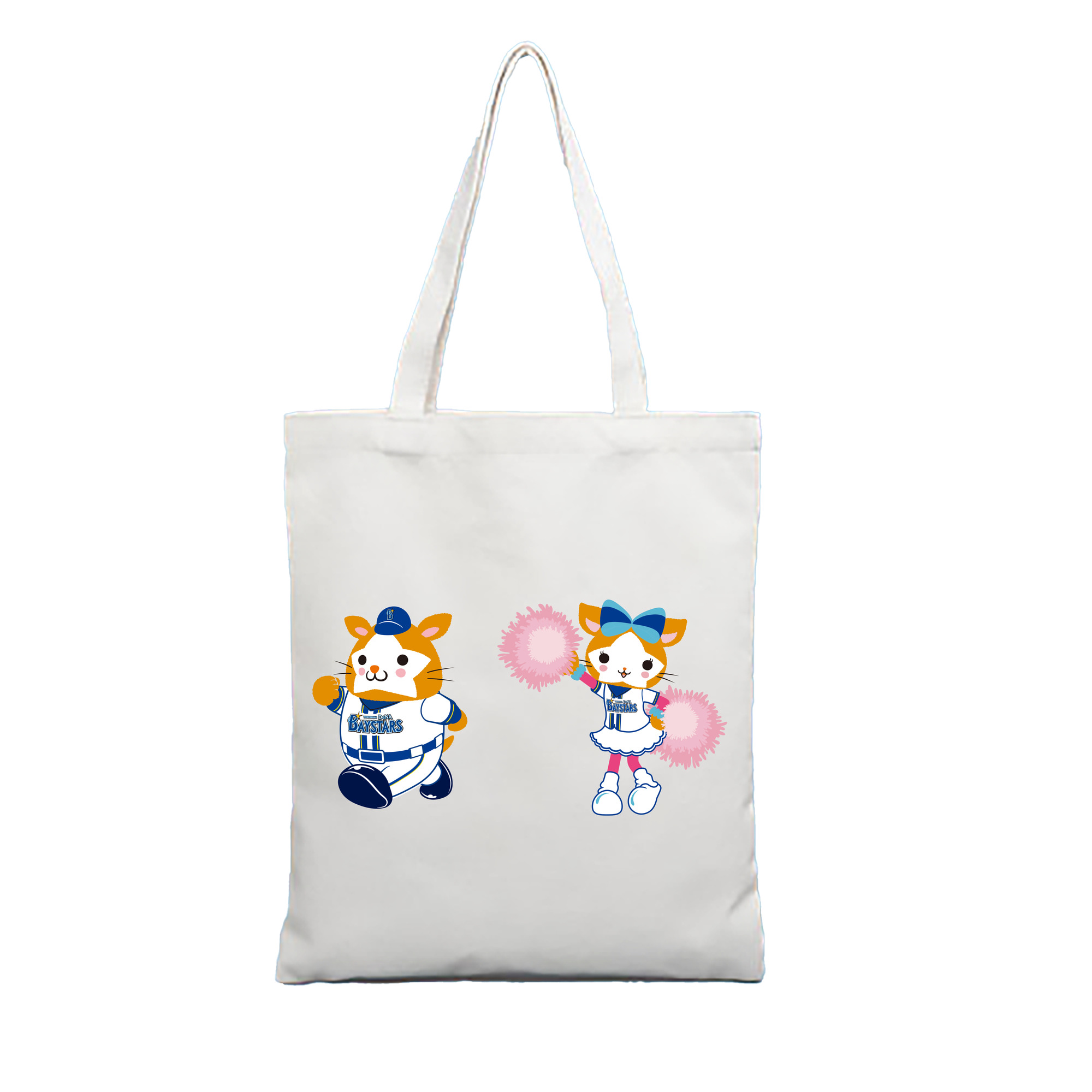 YOKOHAMA DeNA BAYSTARS MASCOT DB.STARMAN DB - 縦型キャンバス手提げバッグ（トートバッグ） ・ キャンバス素材 ・ ショッピング用 ・ 軽量 丈夫 お手入れ簡単