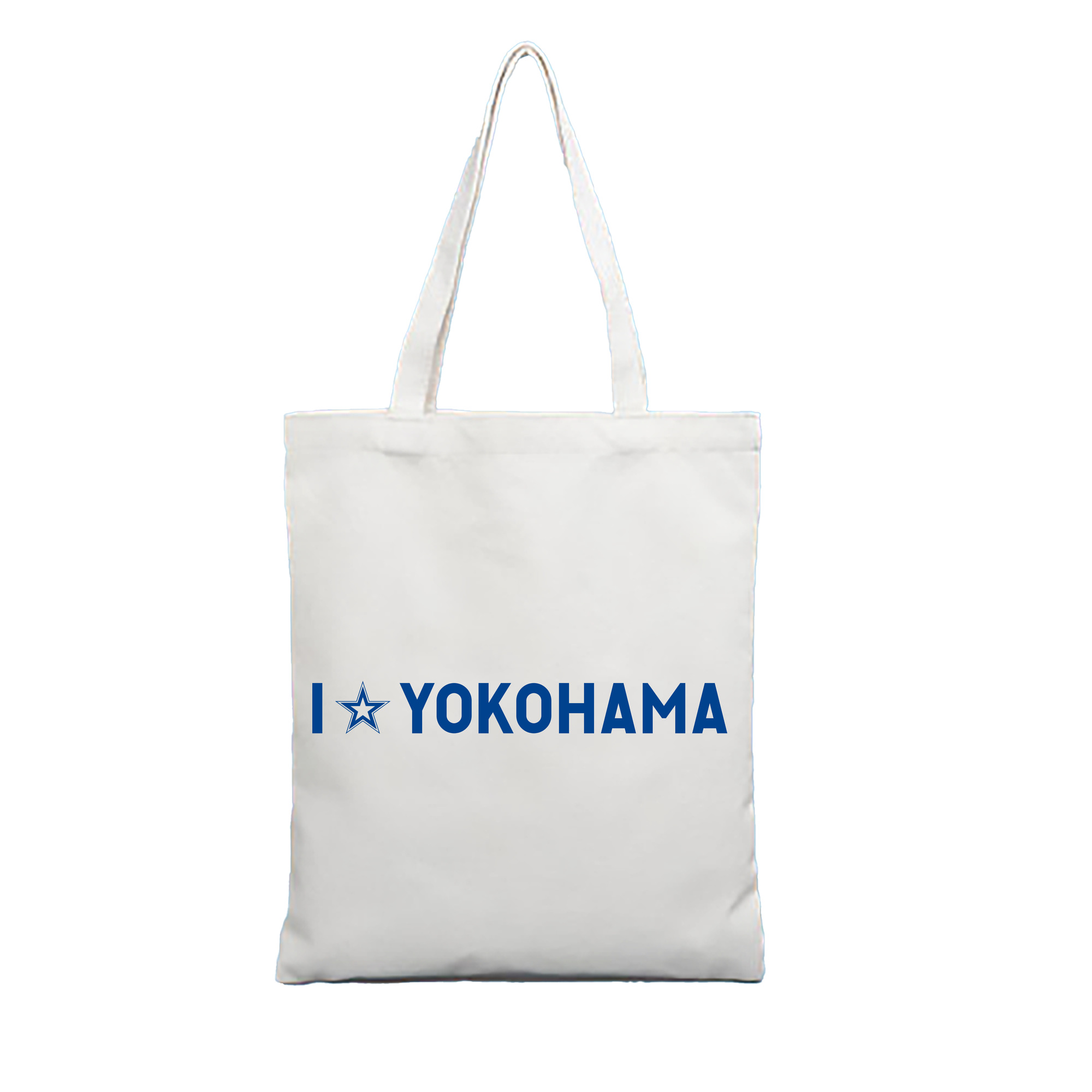 YOKOHAMA DeNA BAYSTARS I ☆ YOKOHAMA Logo - 縦型キャンバス手提げバッグ（トートバッグ） ・ キャンバス素材 ・ ショッピング用 ・ 軽量 丈夫 お手入れ簡単