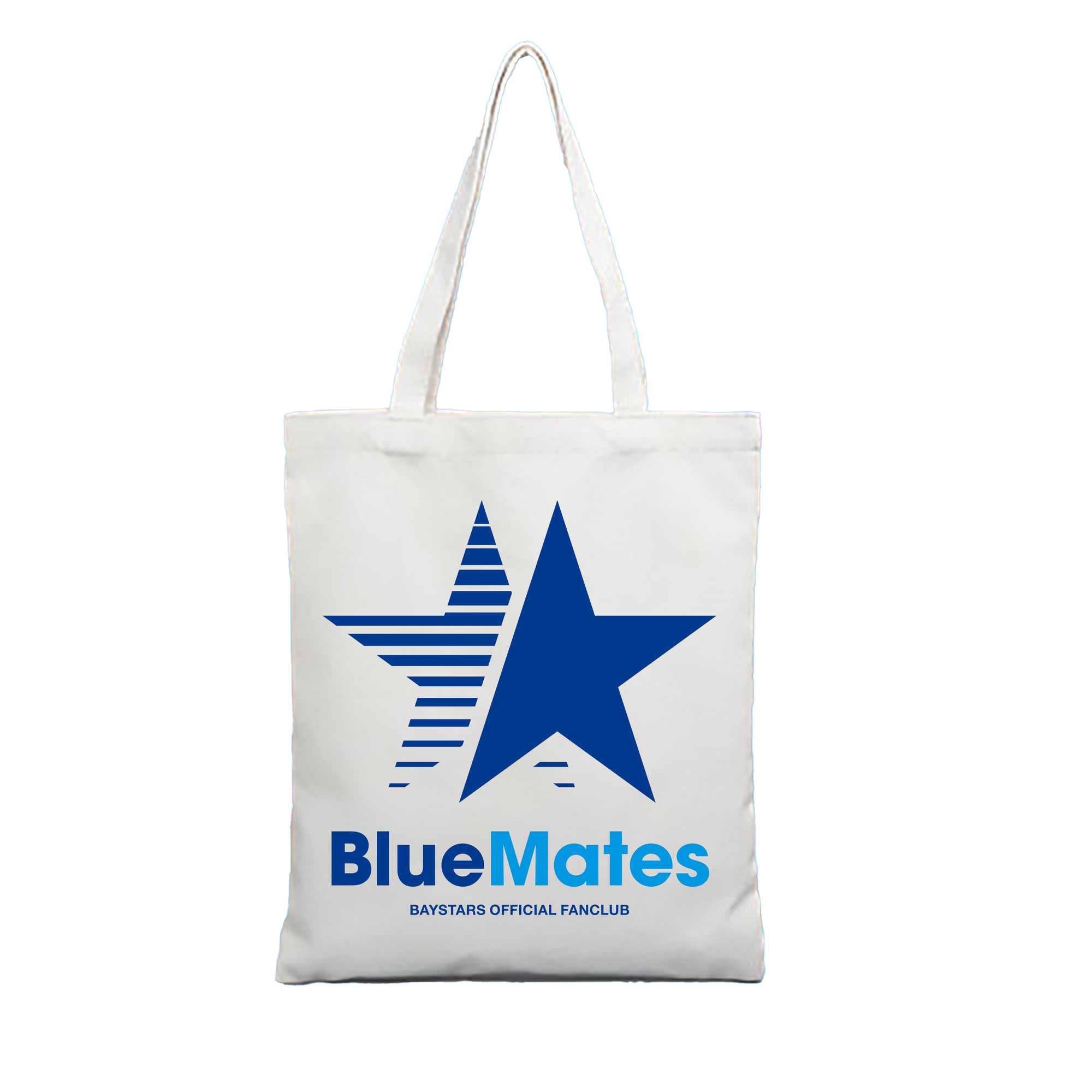 YOKOHAMA DeNA BAYSTARS FANCLUB BLUE MATES ORIGINAL Logo - 縦型キャンバス手提げバッグ（トートバッグ） ・ キャンバス素材 ・ ショッピング用 ・ 軽量 丈夫 お手入れ簡単