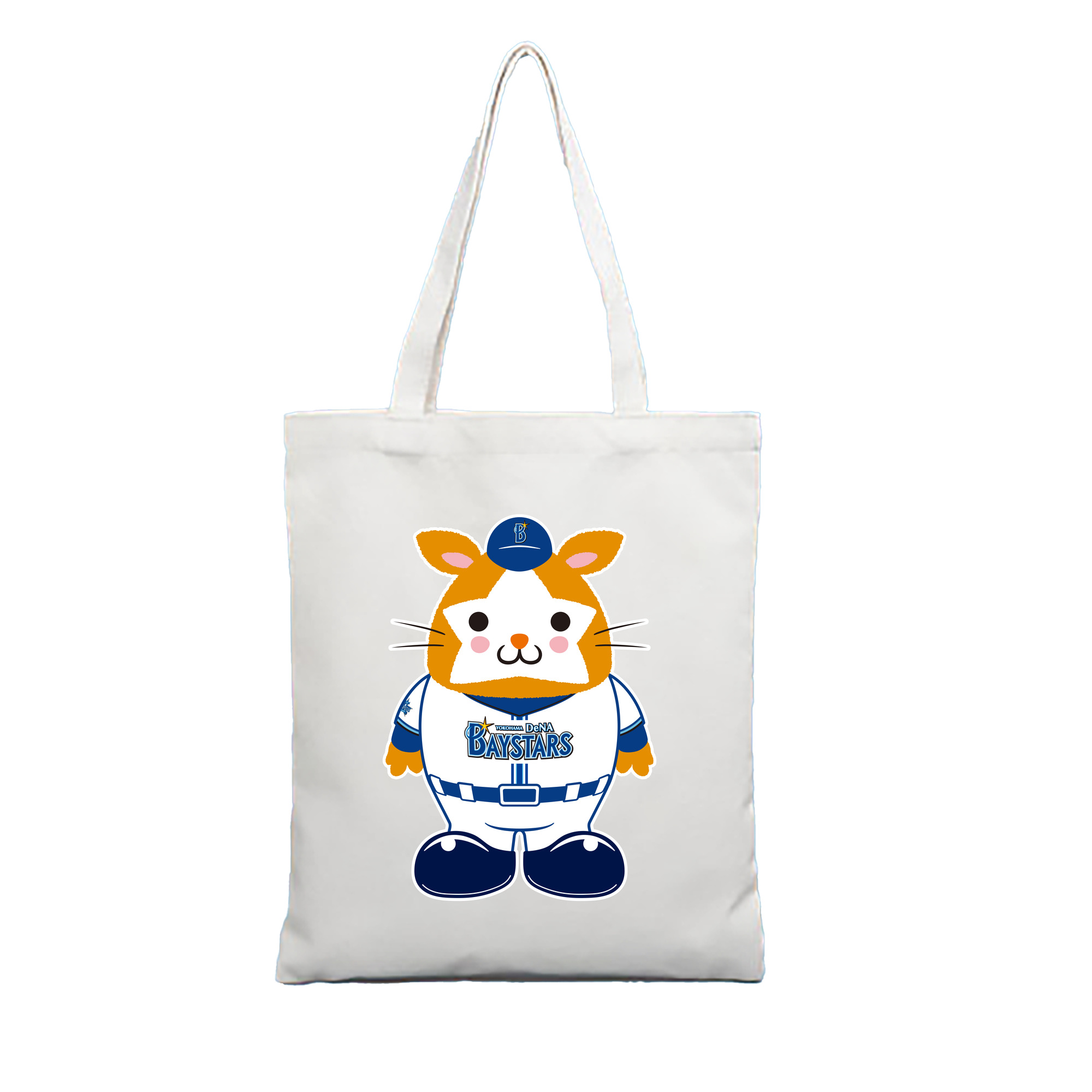 YOKOHAMA DeNA BAYSTARS MASCOT DB.STARMAN 2023 UNIFORM ORIGINAL Logo - 縦型キャンバス手提げバッグ（トートバッグ） ・ キャンバス素材 ・ ショッピング用 ・ 軽量 丈夫 お手入れ簡単