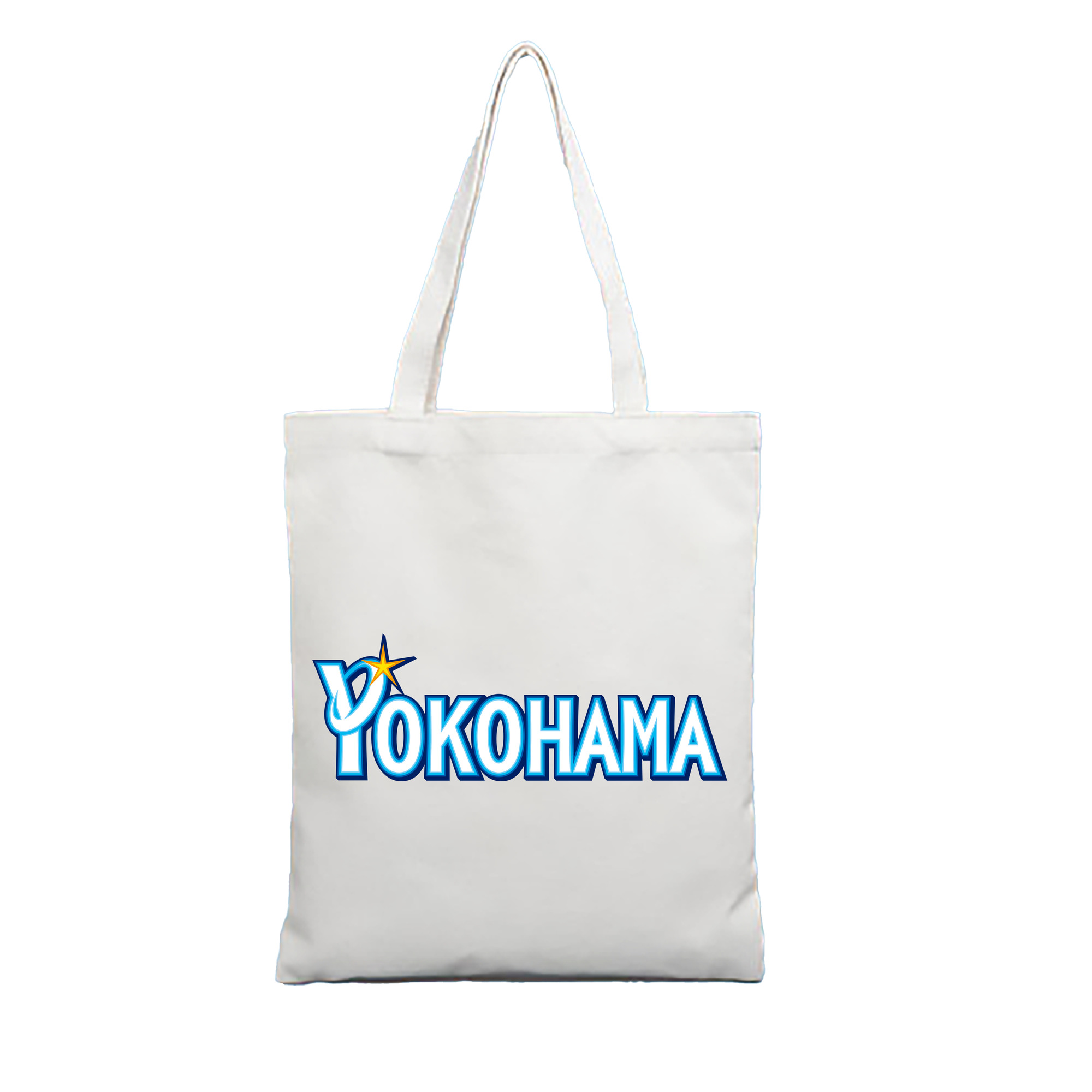 YOKOHAMA DeNA BAYSTARS WORDMARK YOKOHAMA - 縦型キャンバス手提げバッグ（トートバッグ） ・ キャンバス素材 ・ ショッピング用 ・ 軽量 丈夫 お手入れ簡単