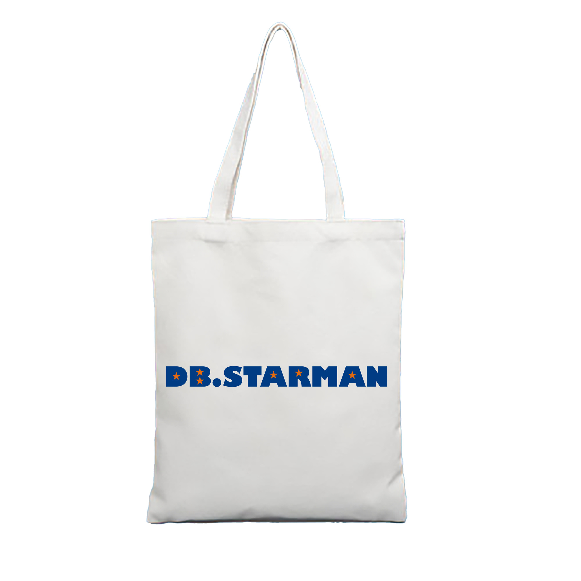 YOKOHAMA DeNA BAYSTARS MASCOT DB.STARMAN NAME WORDMARK Logo - 縦型キャンバス手提げバッグ（トートバッグ） ・ キャンバス素材 ・ ショッピング用 ・ 軽量 丈夫 お手入れ簡単