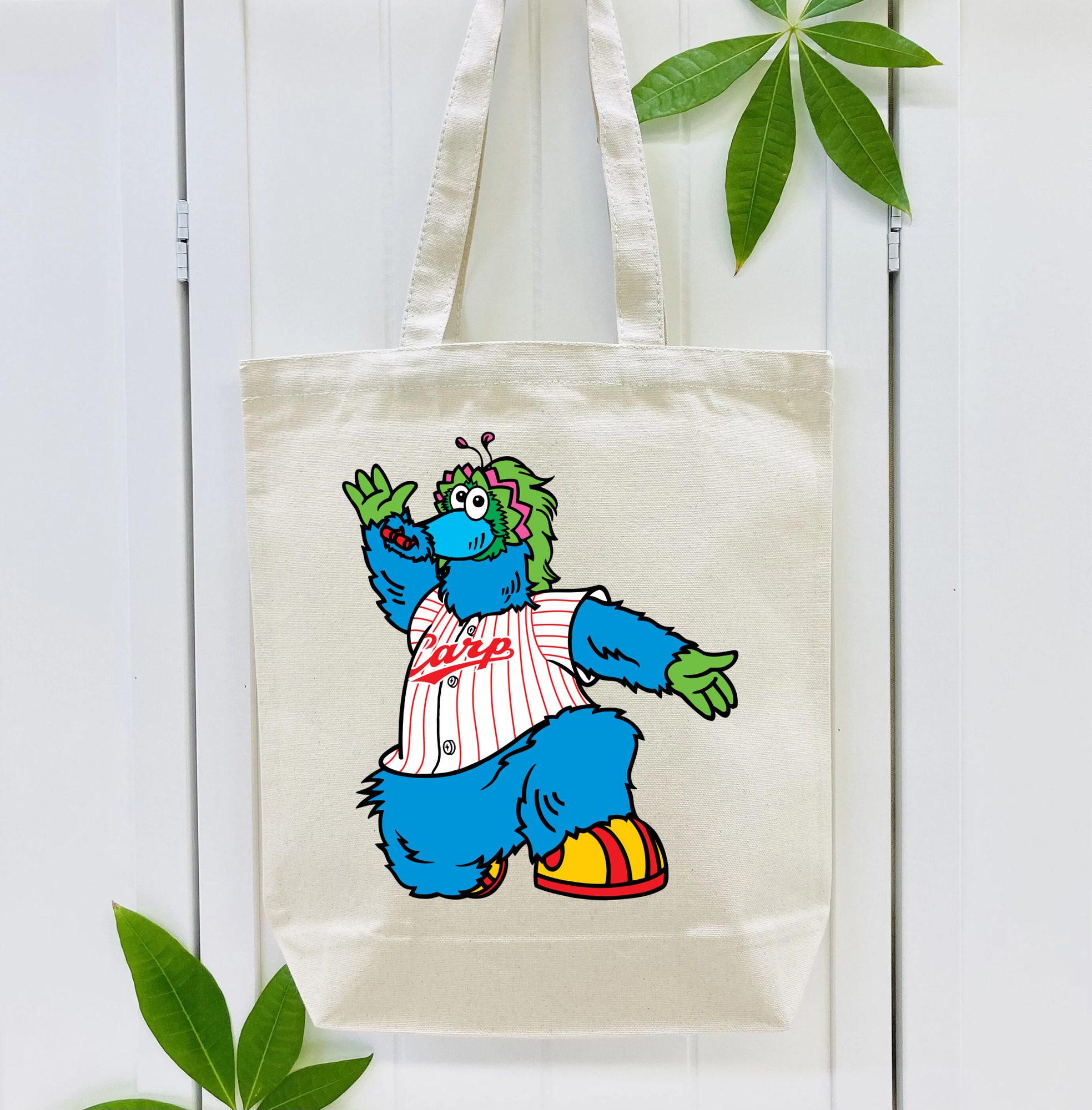 HIROSHIMA TOYO CARP MASCOT SLYLY OLD STANDING CONGRATULATIONS APPLICATION Logo