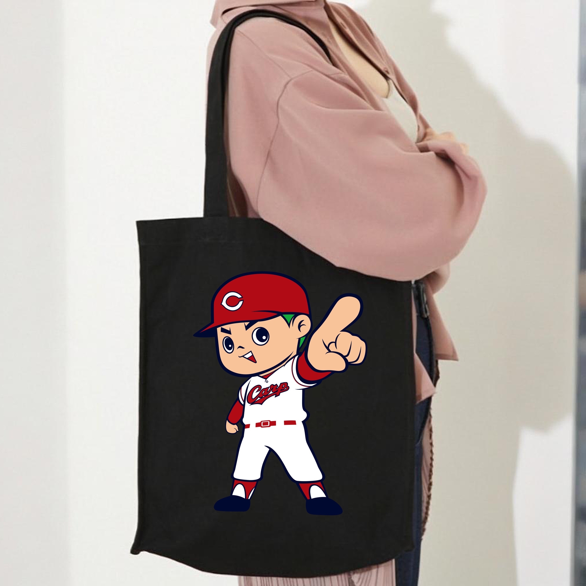 HIROSHIMA TOYO CARP MASCOT CARP BOYA 2023 HOME UNIFORM APPLICATION INDICIATION Logo