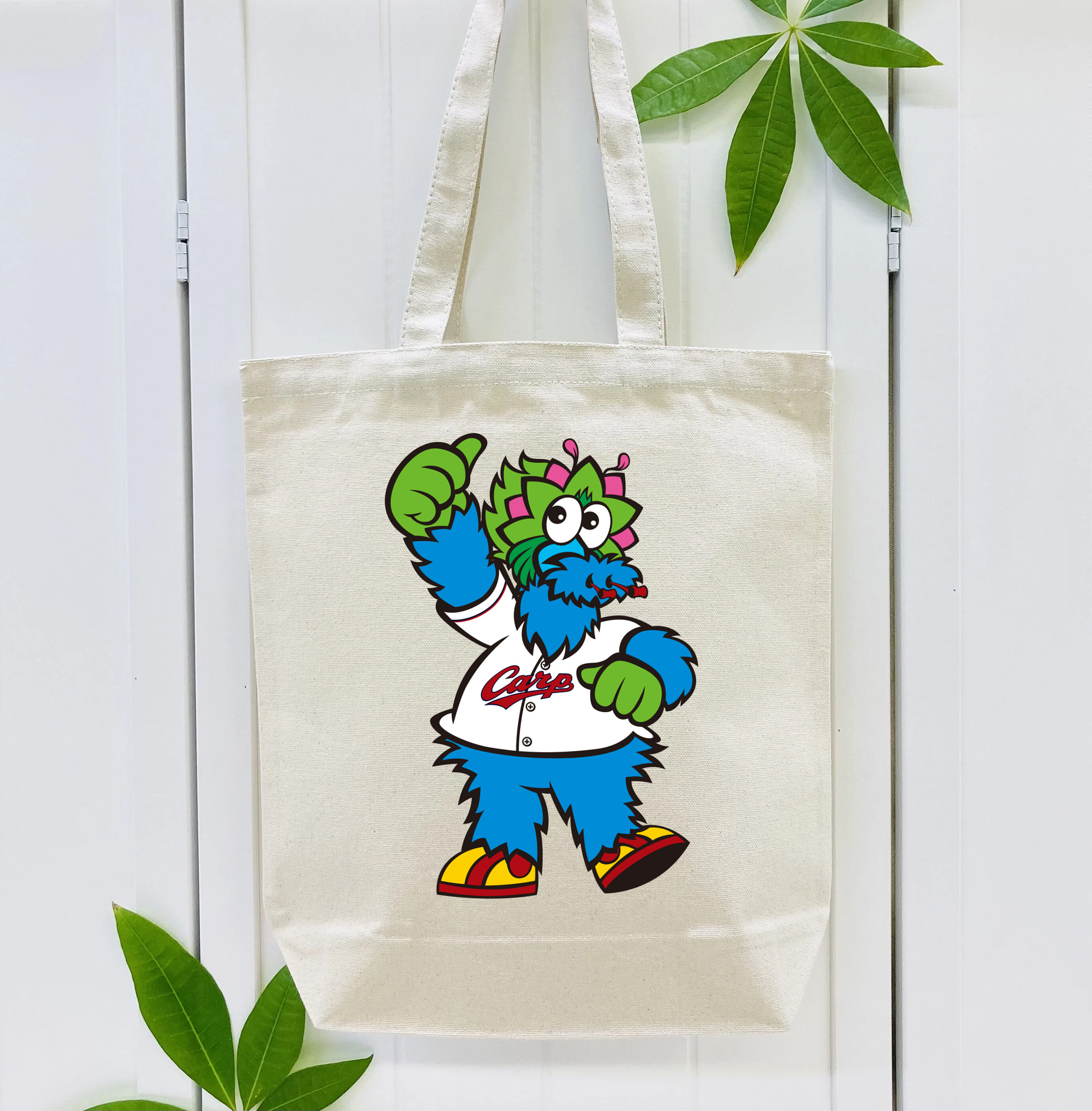 HIROSHIMA TOYO CARP MASCOT SLYLY 2023 HOME UNIFORM APPLICATION THUMS UP Logo