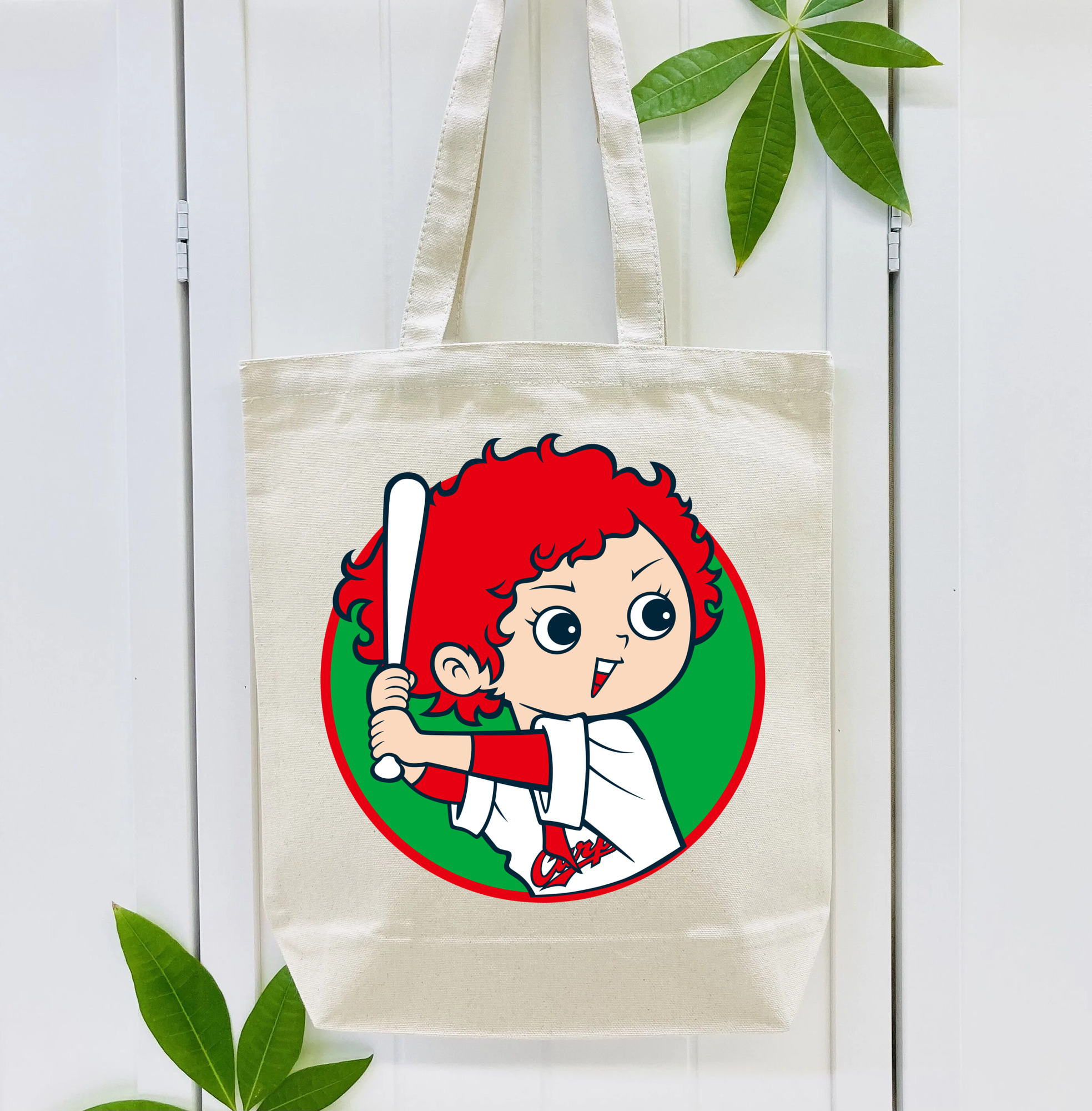 HIROSHIMA TOYO CARP MASCOT APPLICATION CARP BOYA WOMAN Logo