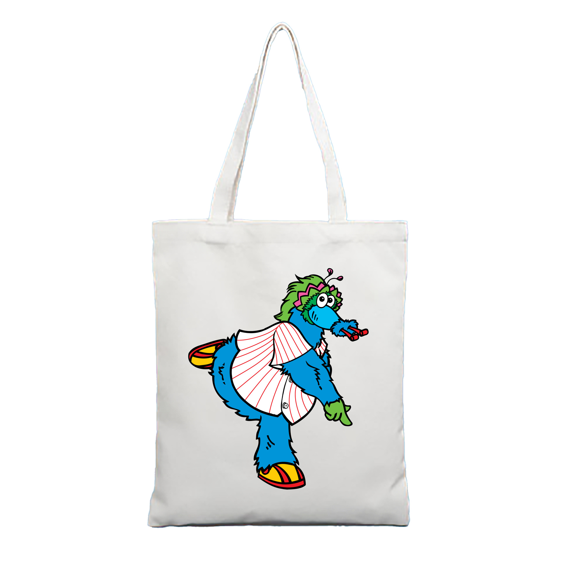 HIROSHIMA TOYO CARP MASCOT SLYLY OLD INDICATE APPLICATION Logo - 縦型キャンバス手提げバッグ（トートバッグ） ・ キャンバス素材 ・ ショッピング用 ・ 軽量 丈夫 お手入れ簡単