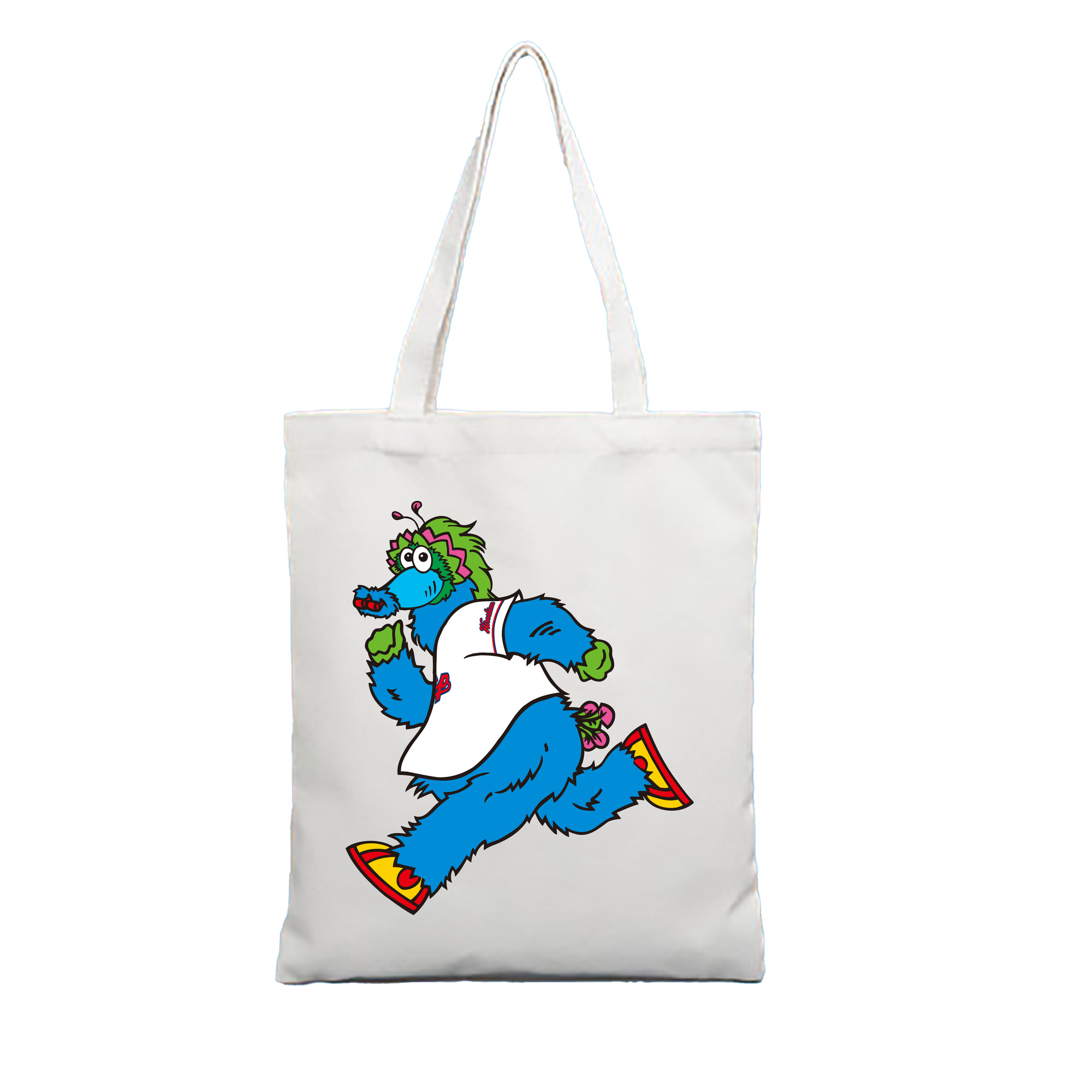 HIROSHIMA TOYO CARP MASCOT SLYLY APPLICATION RUNNING Logo - 縦型キャンバス手提げバッグ（トートバッグ） ・ キャンバス素材 ・ ショッピング用 ・ 軽量 丈夫 お手入れ簡単