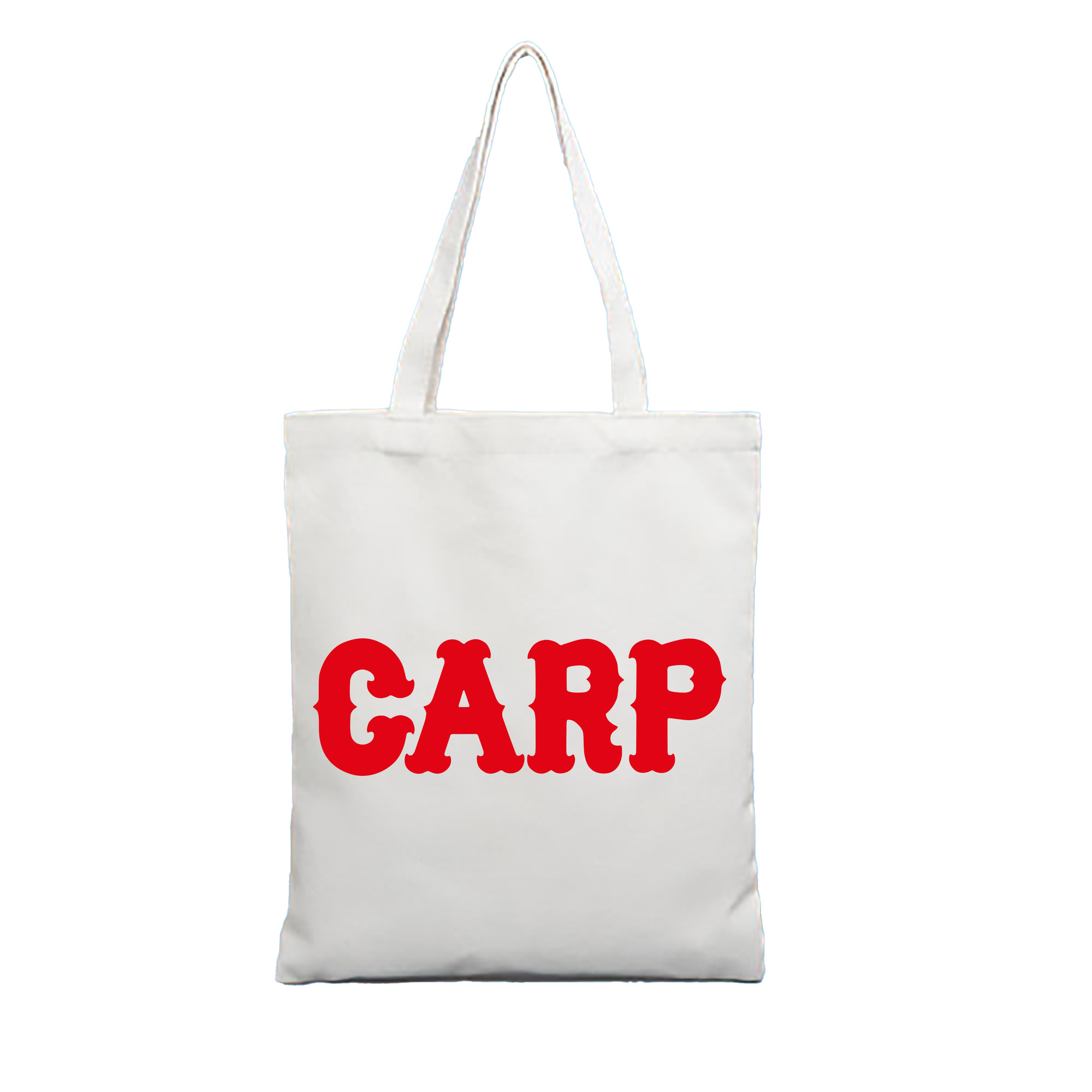 HIROSHIMA TOYO CARP OLD WORDMARK Logo - 縦型キャンバス手提げバッグ（トートバッグ） ・ キャンバス素材 ・ ショッピング用 ・ 軽量 丈夫 お手入れ簡単