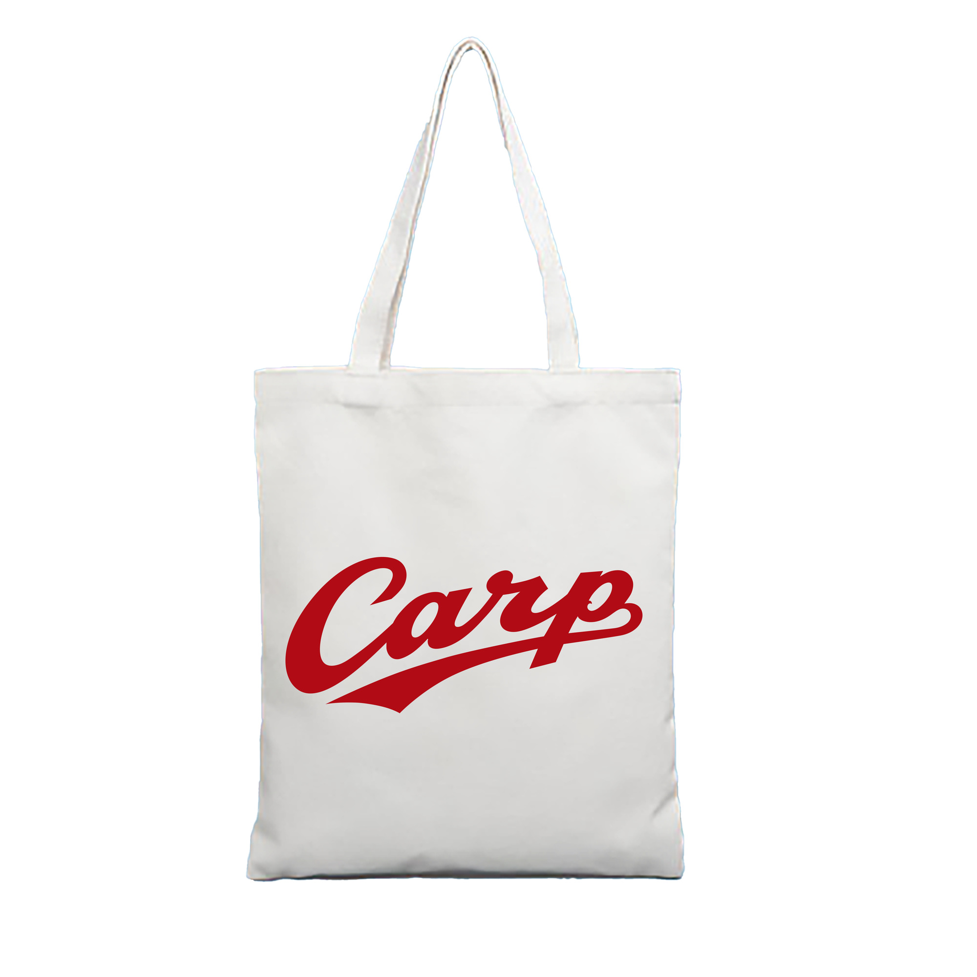 HIROSHIMA TOYO CARP WORDMARK 2023 Logo - 縦型キャンバス手提げバッグ（トートバッグ） ・ キャンバス素材 ・ ショッピング用 ・ 軽量 丈夫 お手入れ簡単