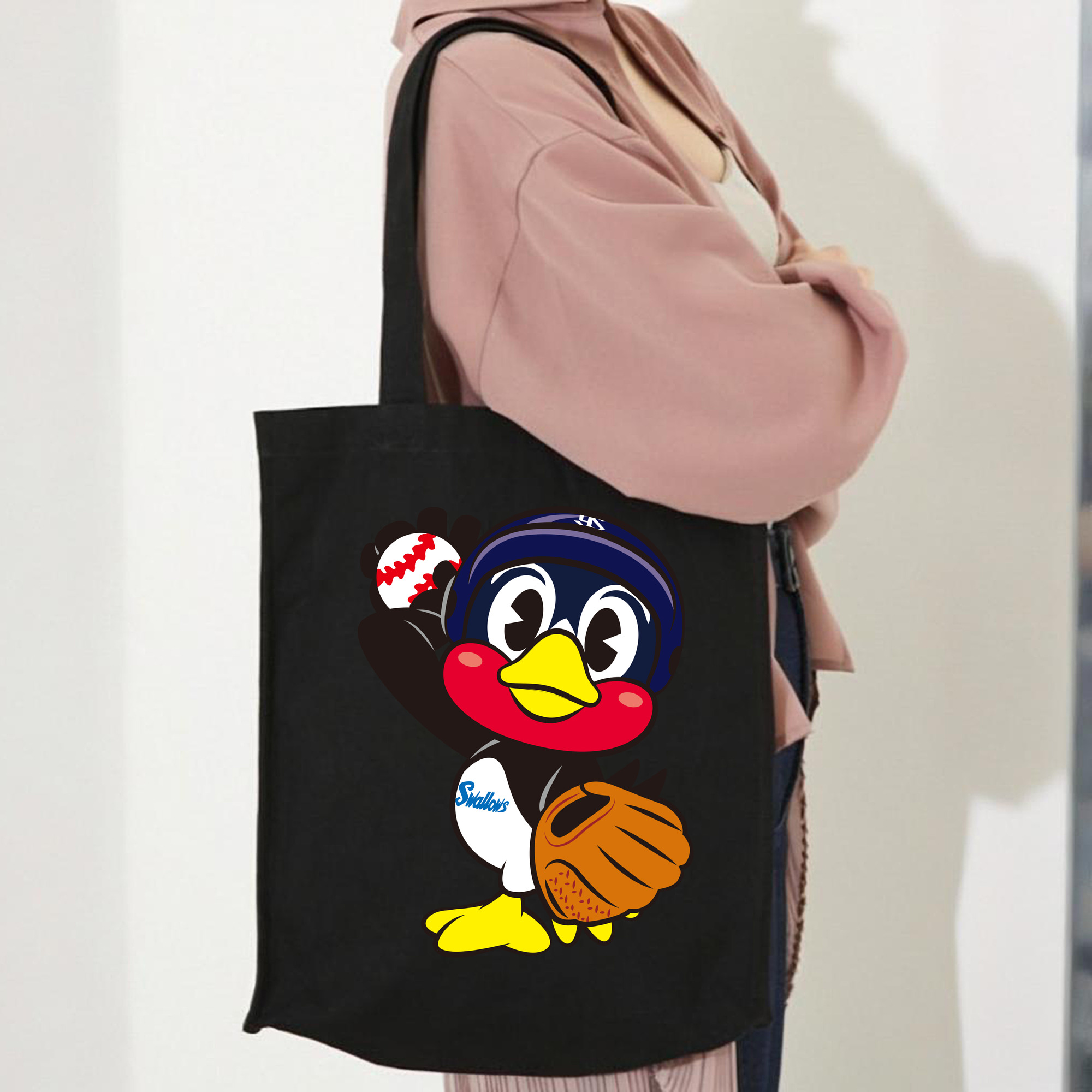 TOKYO YAKULT SWALLOWS MASCOT TSUBAKURO RIGHT-HANDED PITCHER APPLICATION Logo