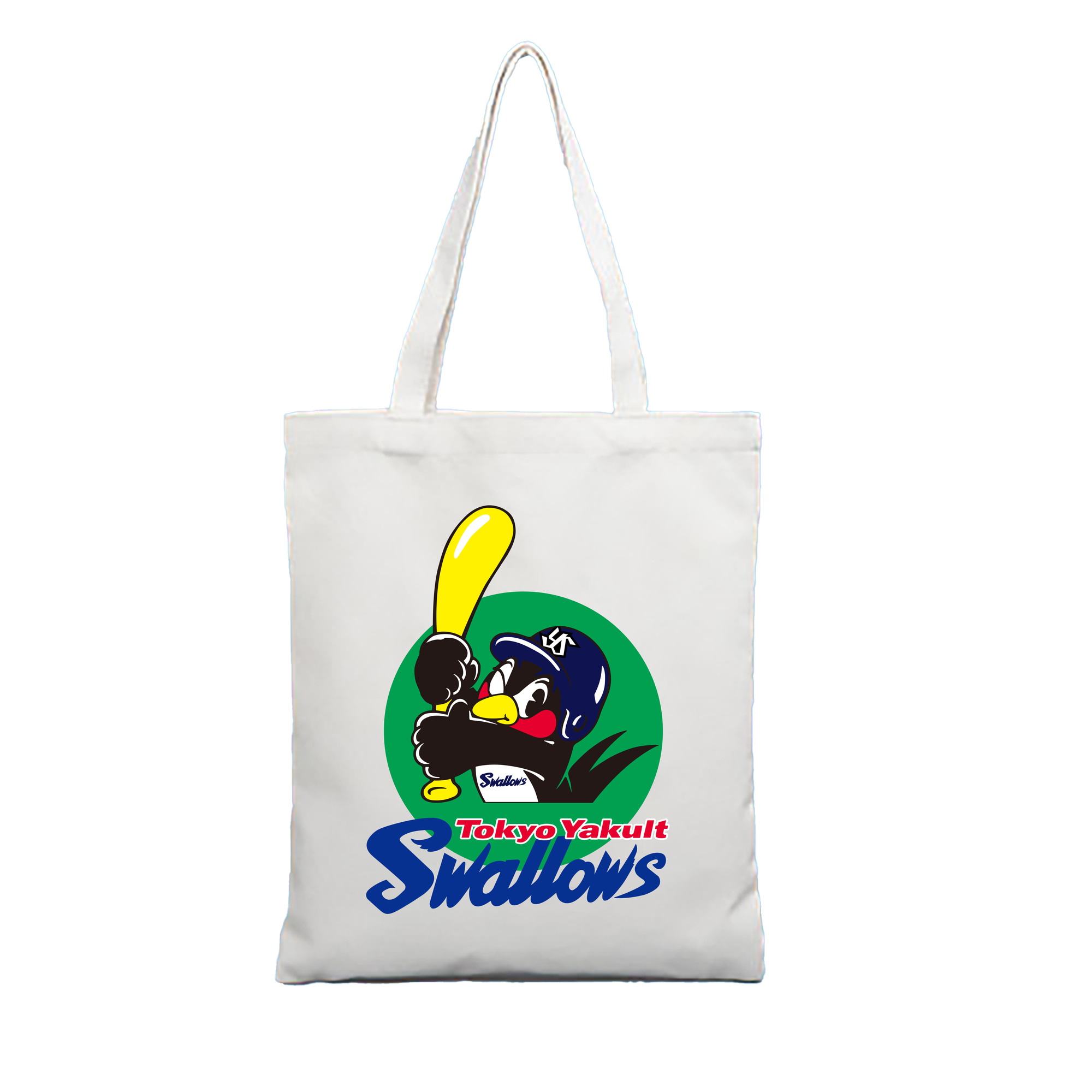 TOKYO YAKULT SWALLOWS Logo - 縦型キャンバス手提げバッグ（トートバッグ） ・ キャンバス素材 ・ ショッピング用 ・ 軽量 丈夫 お手入れ簡単