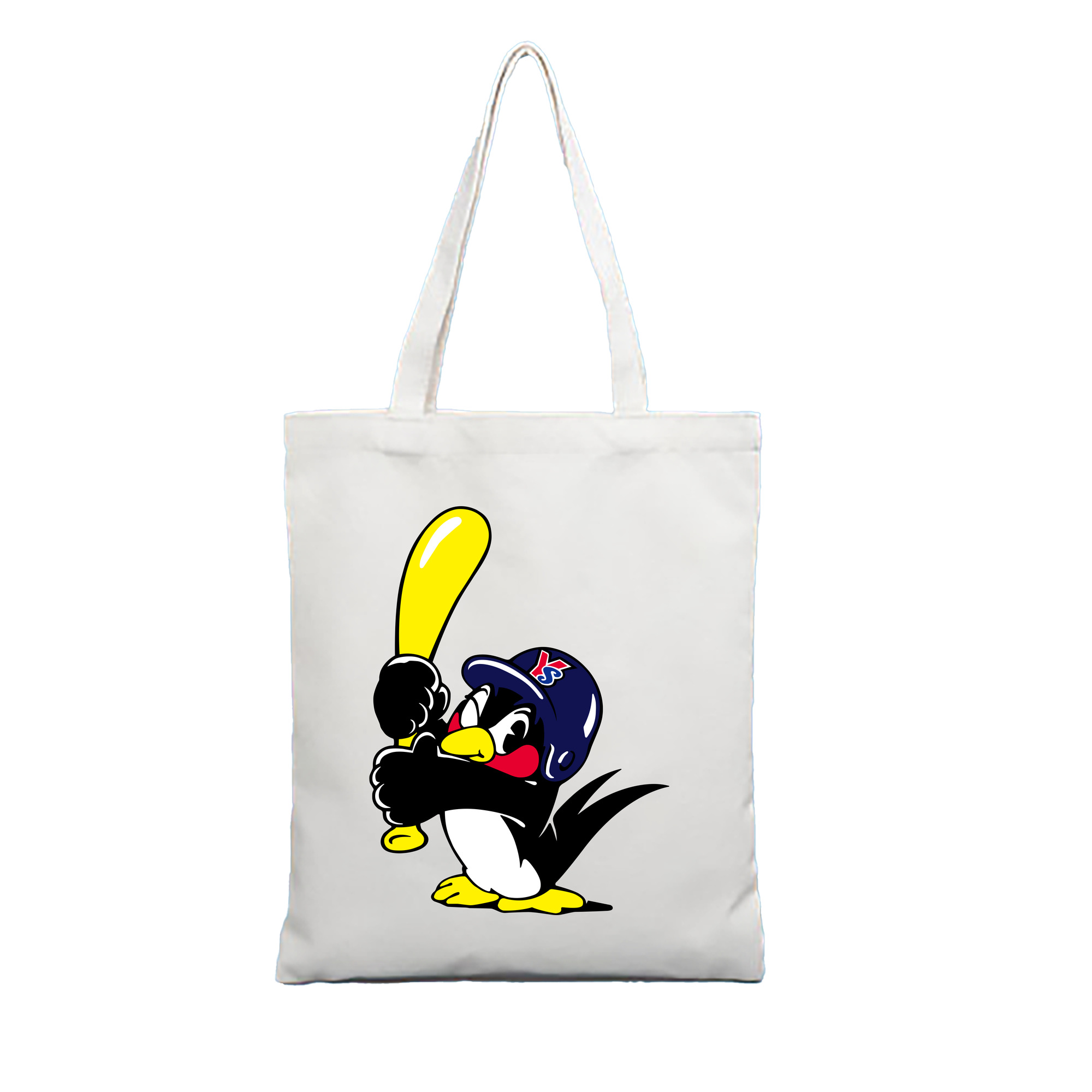 TOKYO YAKULT SWALLOWS MASCOT TSUBAKURO OLD ORIGINAL Logo - 縦型キャンバス手提げバッグ（トートバッグ） ・ キャンバス素材 ・ ショッピング用 ・ 軽量 丈夫 お手入れ簡単