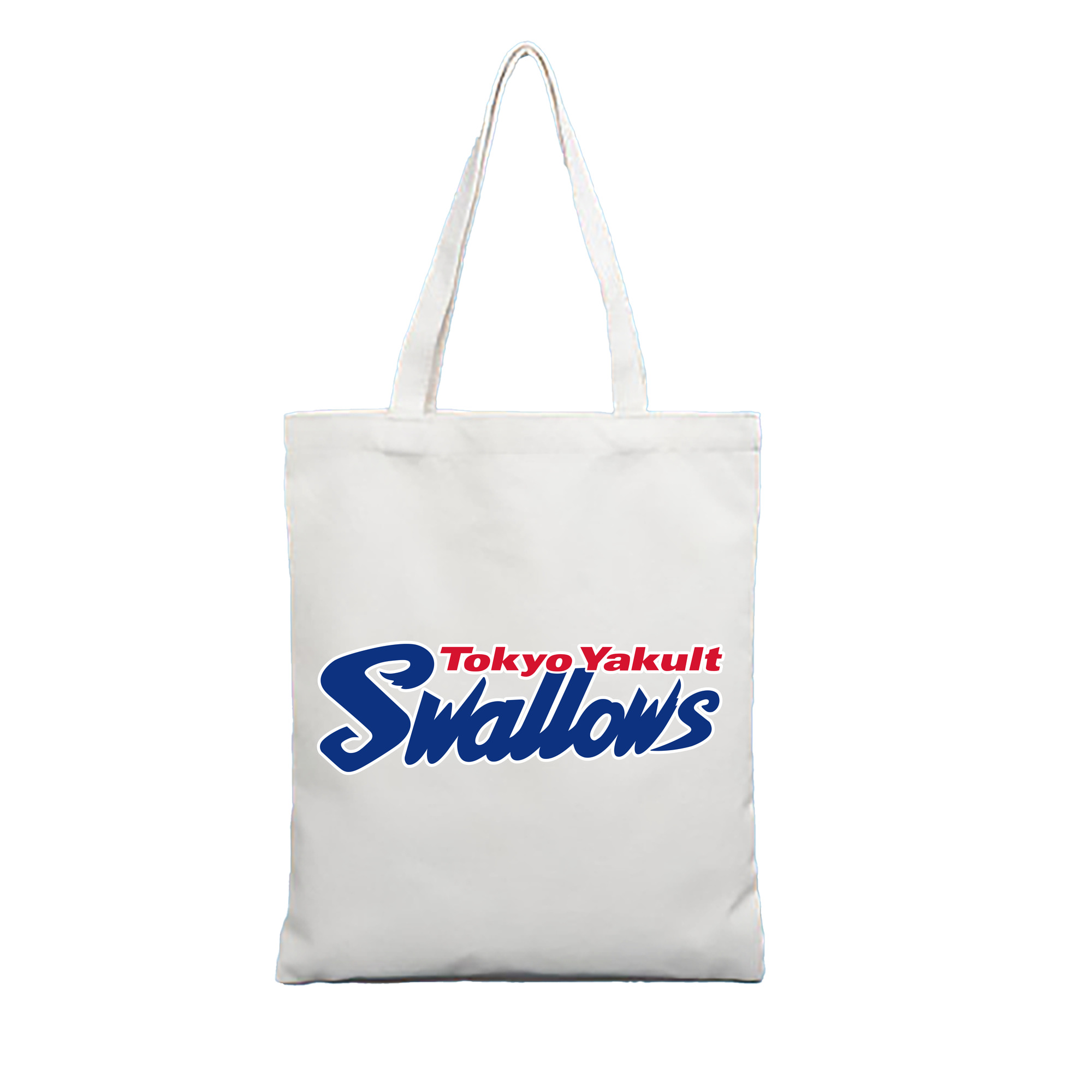TOKYO YAKULT SWALLOWS WORDMARK ORIGINAL Logo - 縦型キャンバス手提げバッグ（トートバッグ） ・ キャンバス素材 ・ ショッピング用 ・ 軽量 丈夫 お手入れ簡単