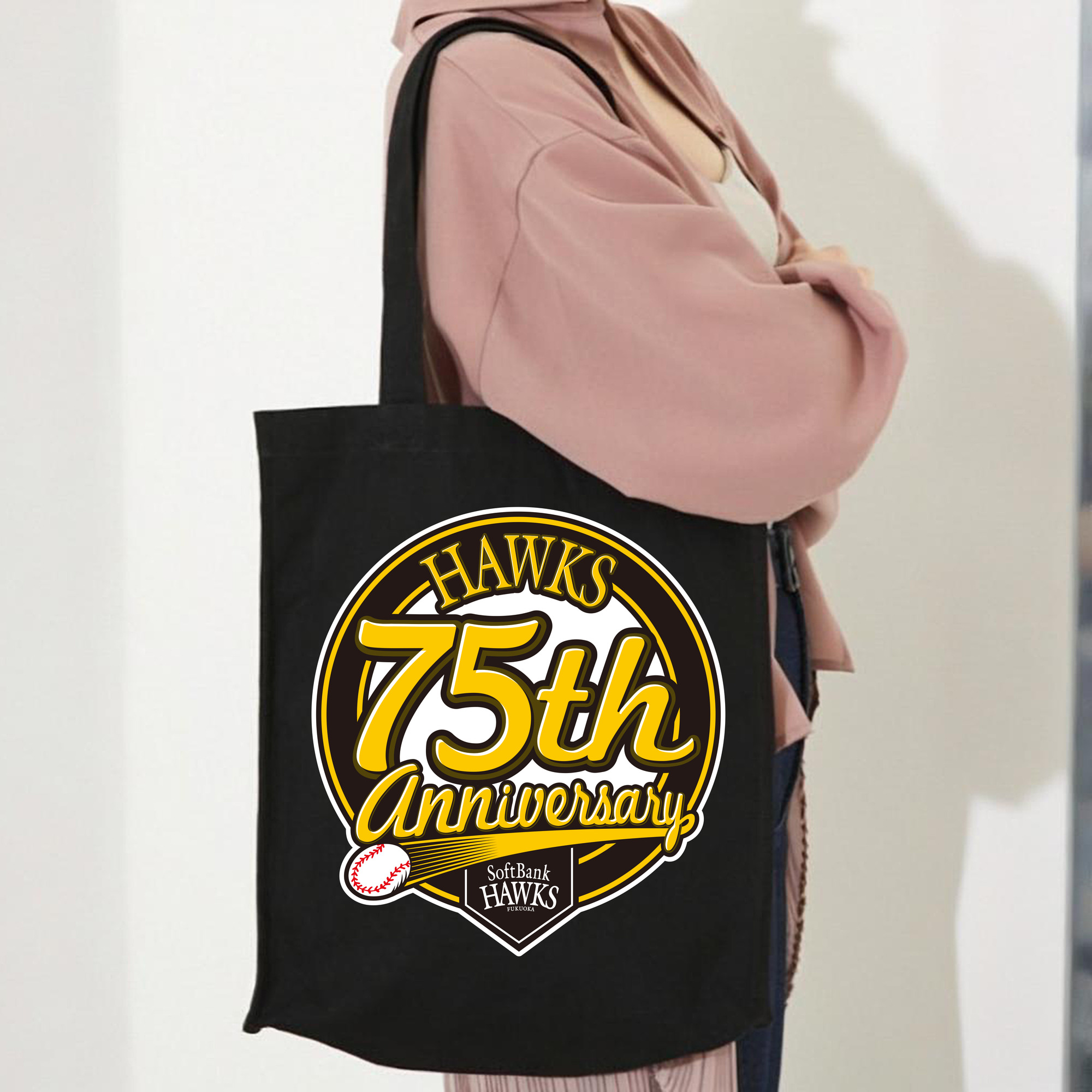 FUKUOKA SOFTBANK HAWKS 75TH ANNIVERSARY EMBLEM Logo