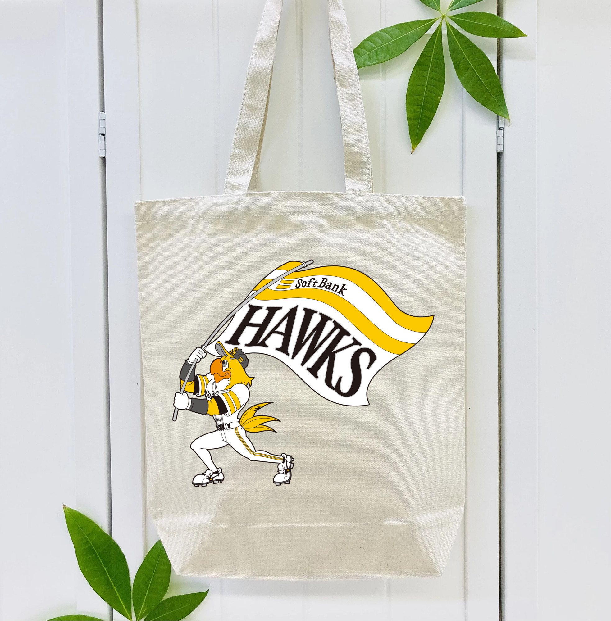 FUKUOKA SOFTBANK HAWKS MASCOT HARRY HAWK FLAG Logo