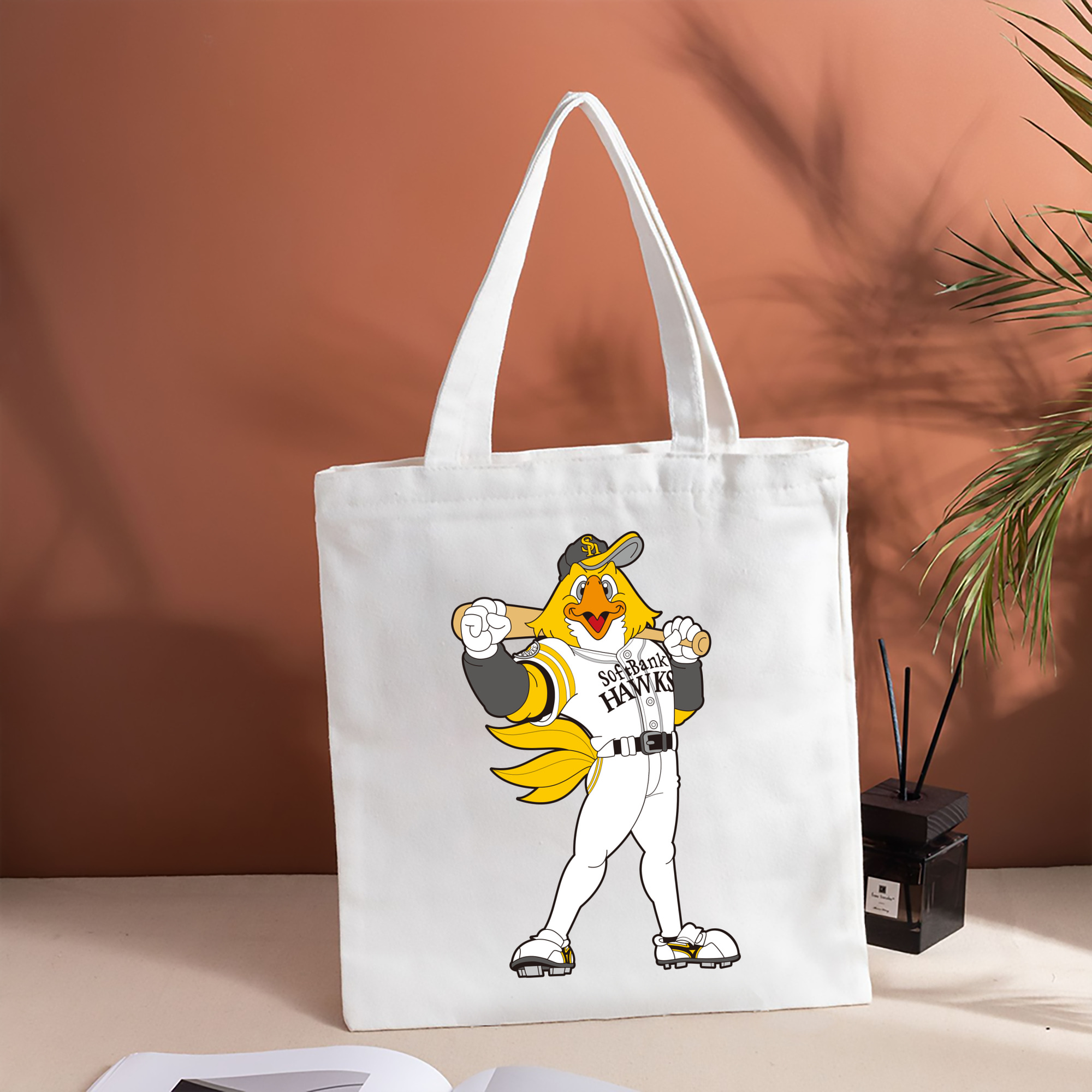 FUKUOKA SOFTBANK HAWKS MASCOT HARRY HAWK APPLICATION STANDING FIGHTING Logo