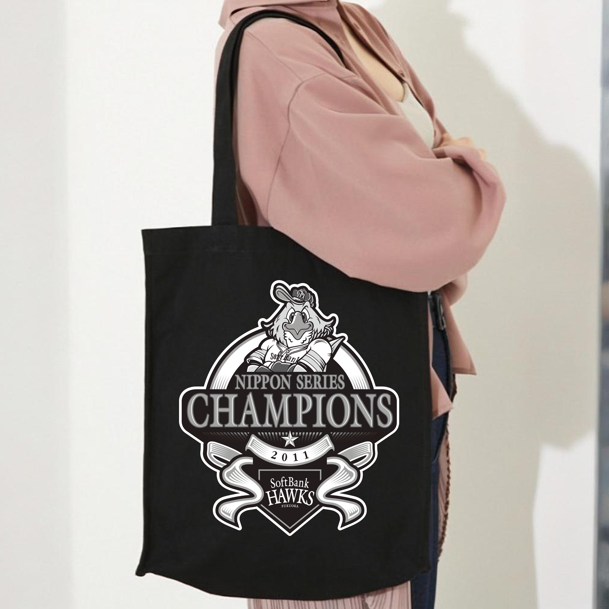 FUKUOKA SOFTBANK HAWKS 2011 NIPPON CHAMPIONS Black Logo