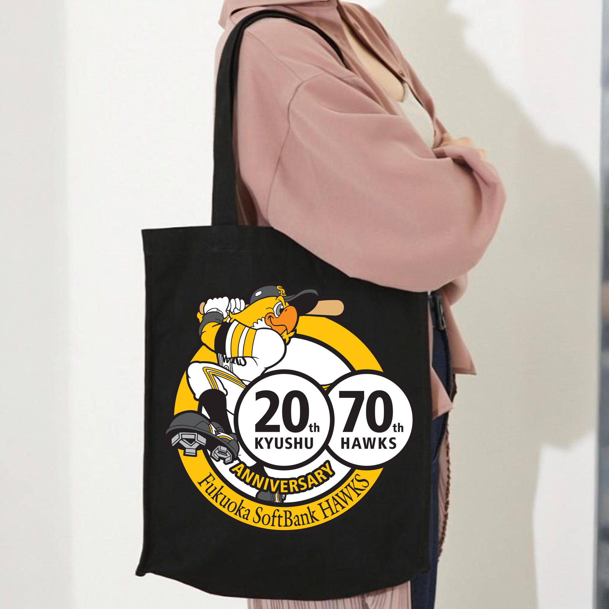 FUKUOKA SOFTBANK HAWKS 20TH KYUSHU 70TH HAWKS ANNIVERSARY EMBLEM Logo