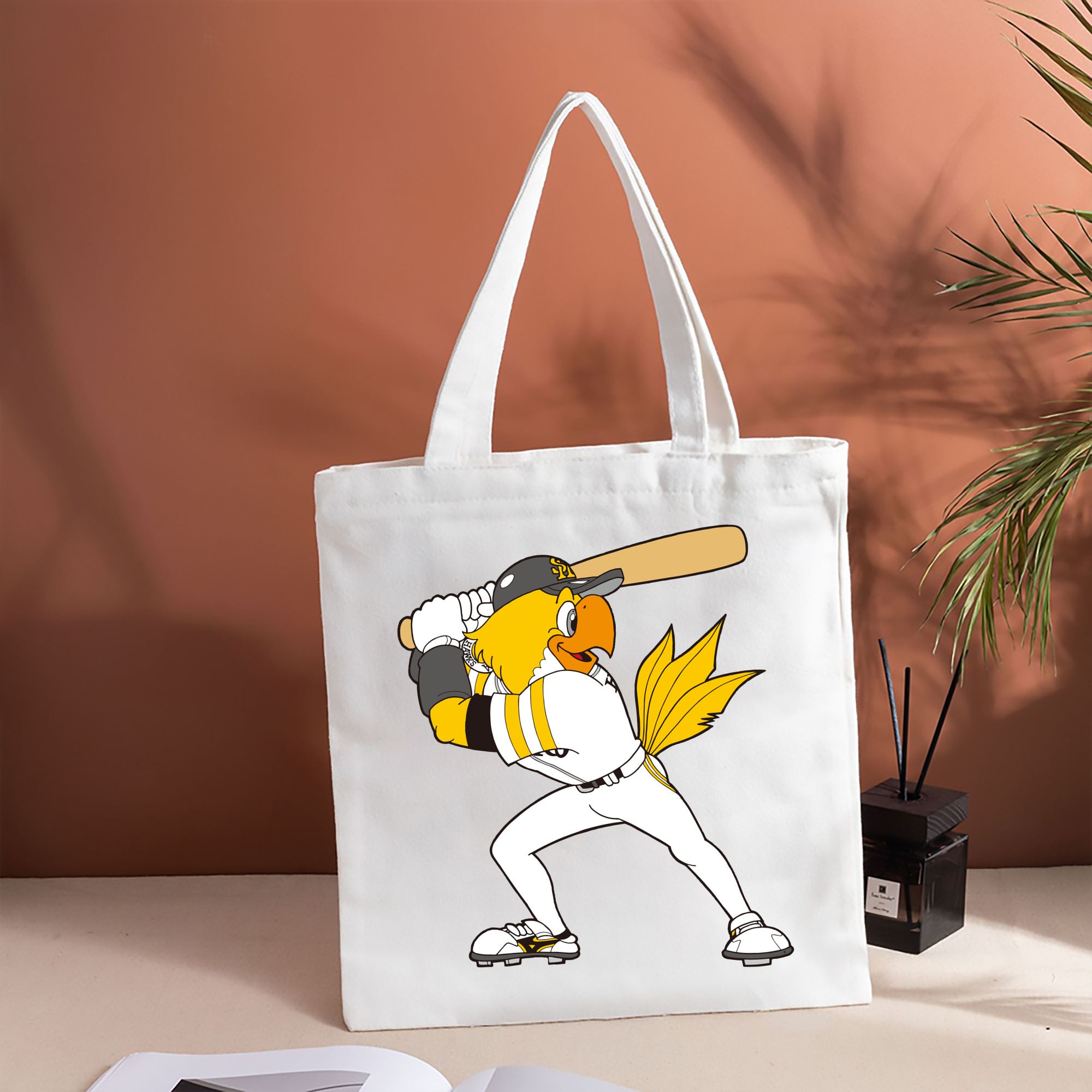 FUKUOKA SOFTBANK HAWKS MASCOT HARRY HAWK BATTING APPLICATION Logo