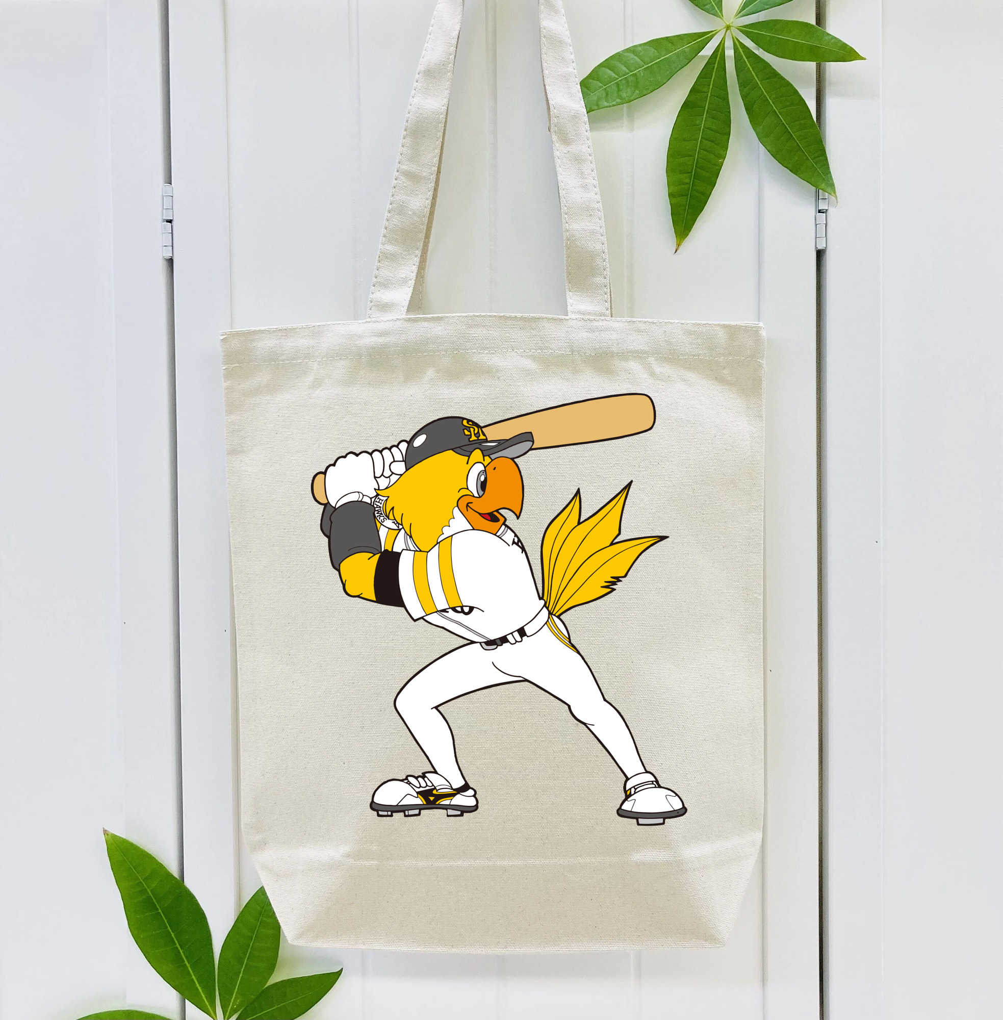 FUKUOKA SOFTBANK HAWKS MASCOT HARRY HAWK BATTING APPLICATION Logo